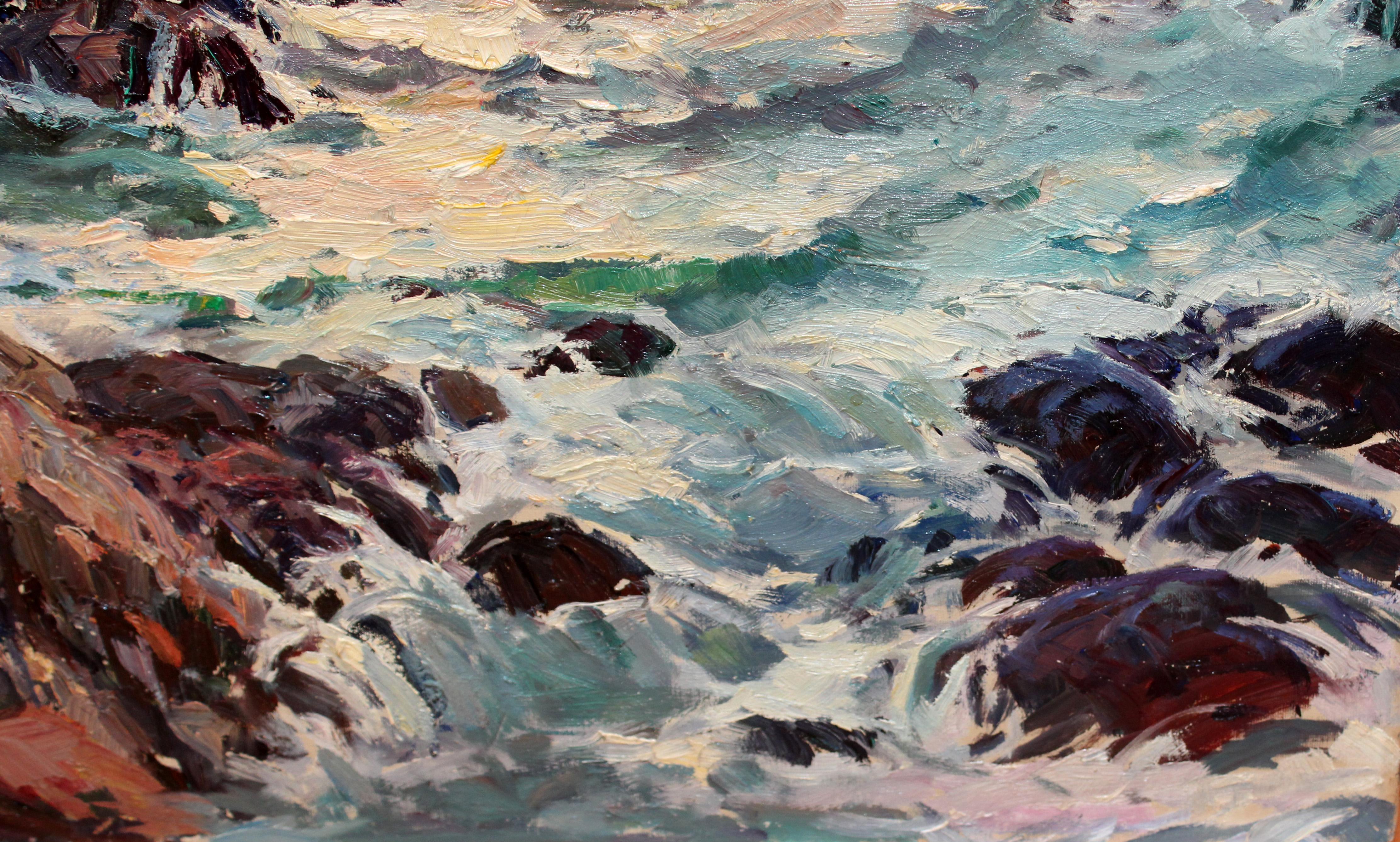 Óleo sobre tela - Vista de la Costa Brava For Sale 2