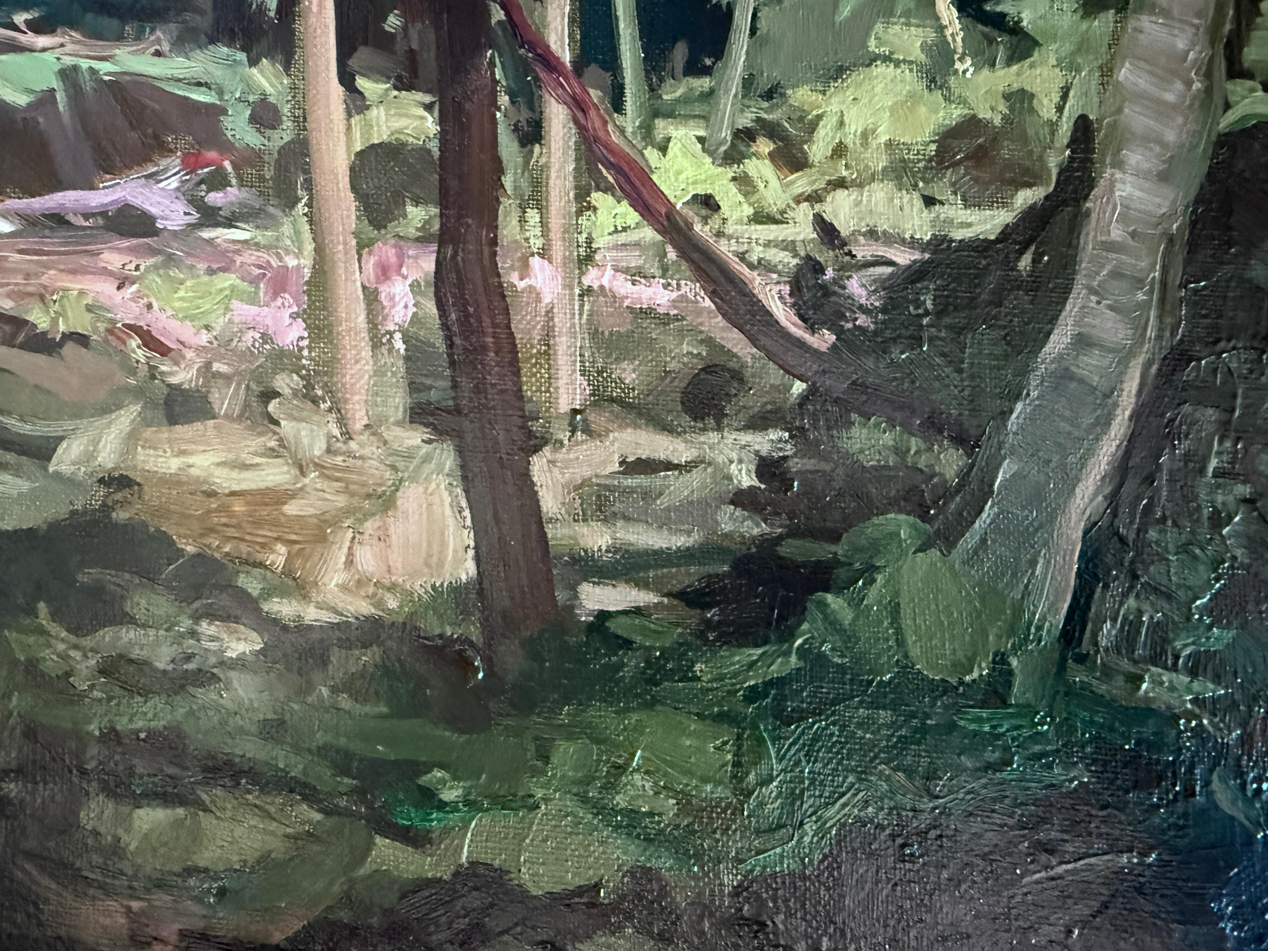 Waldlichtung spanische Landschaft Öl auf Leinwand Gemälde (Impressionismus), Painting, von Ferran Ponsjoan