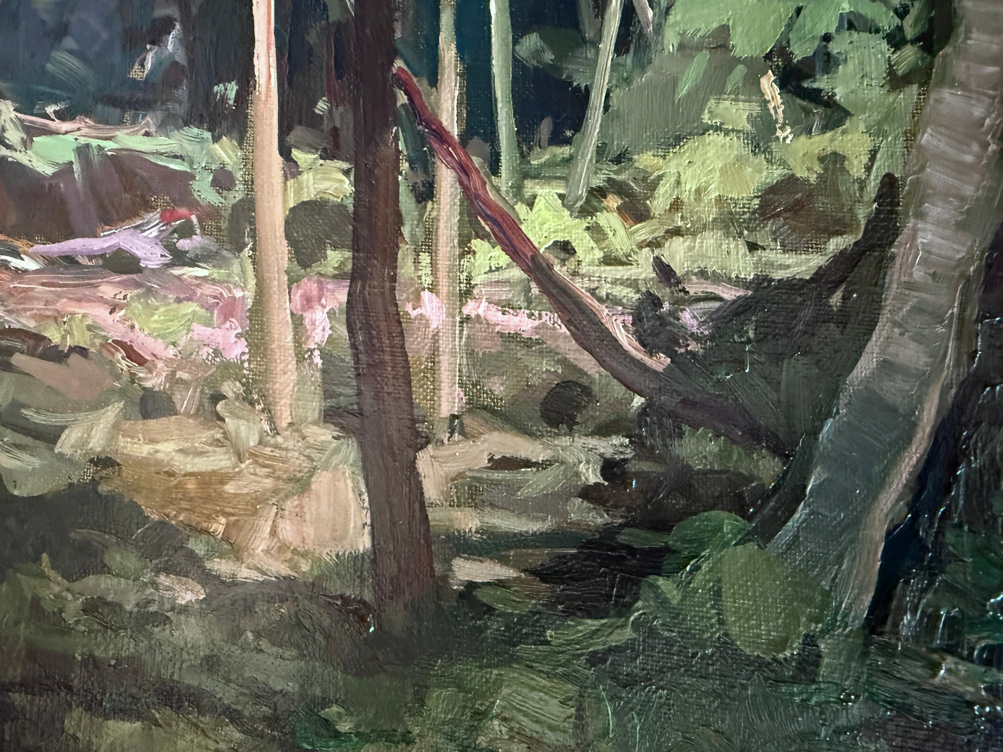 Waldlichtung spanische Landschaft Öl auf Leinwand Gemälde im Angebot 2