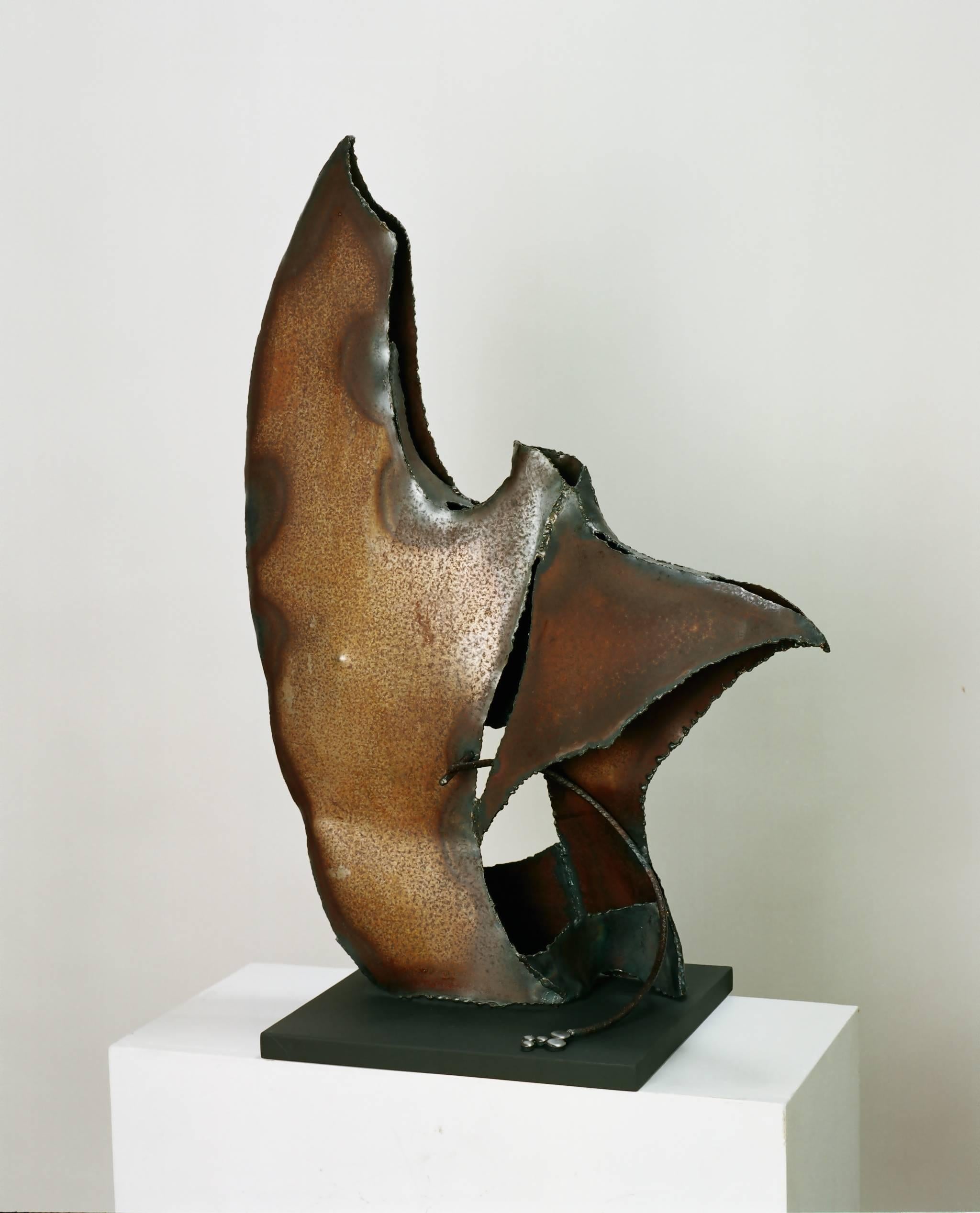 Ferran Soriano Figurative Sculpture – F. Soriano  Mann  Torso "Fugen "Original  Stahl-Unikat abstrakte Skulptur