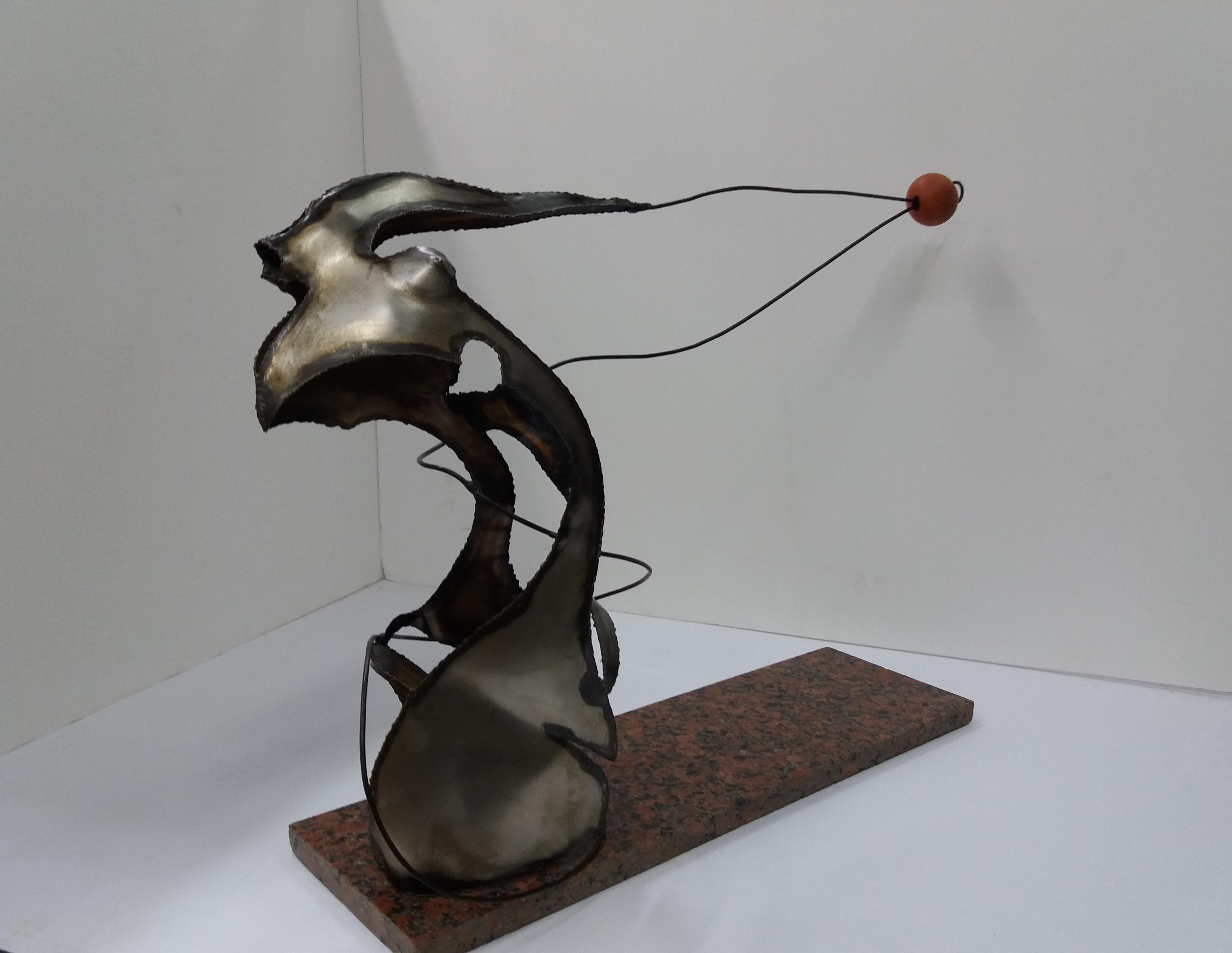 Ferran Soriano 9 Gimnasta  Escultura original de acero en venta 2