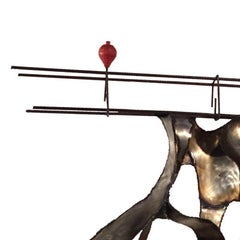 "IRONIA DEL EQUILIBRIO original iron  sculpture 2000