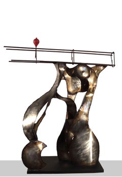 "IRONIA DEL EQUILIBRIO original iron  sculpture 2000  