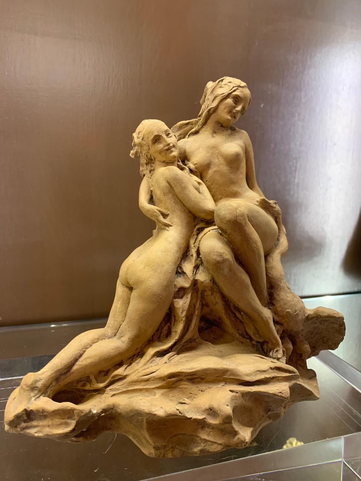 Figurtiva italienne a thème mitologico dei primi del Novecento - Renaissance Sculpture par Ferrante Zambini