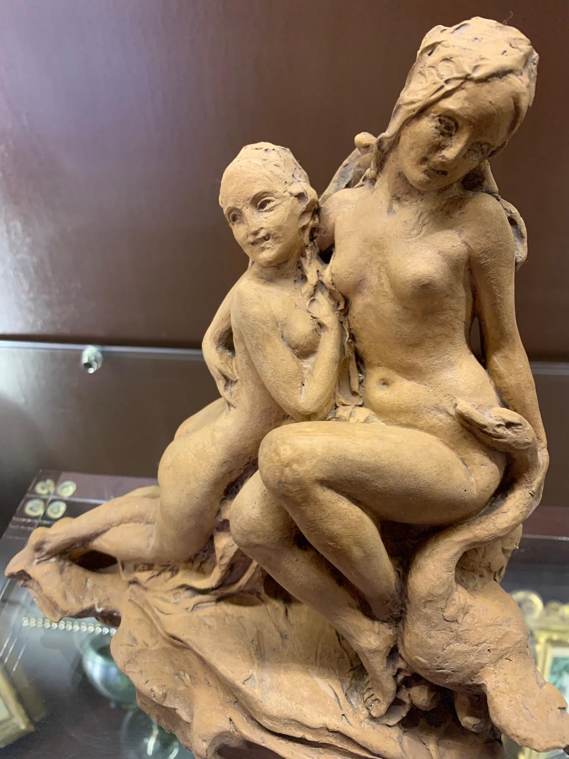 Terracotta figurativa italiana a tema mitologico dei primi del Novecento For Sale 1