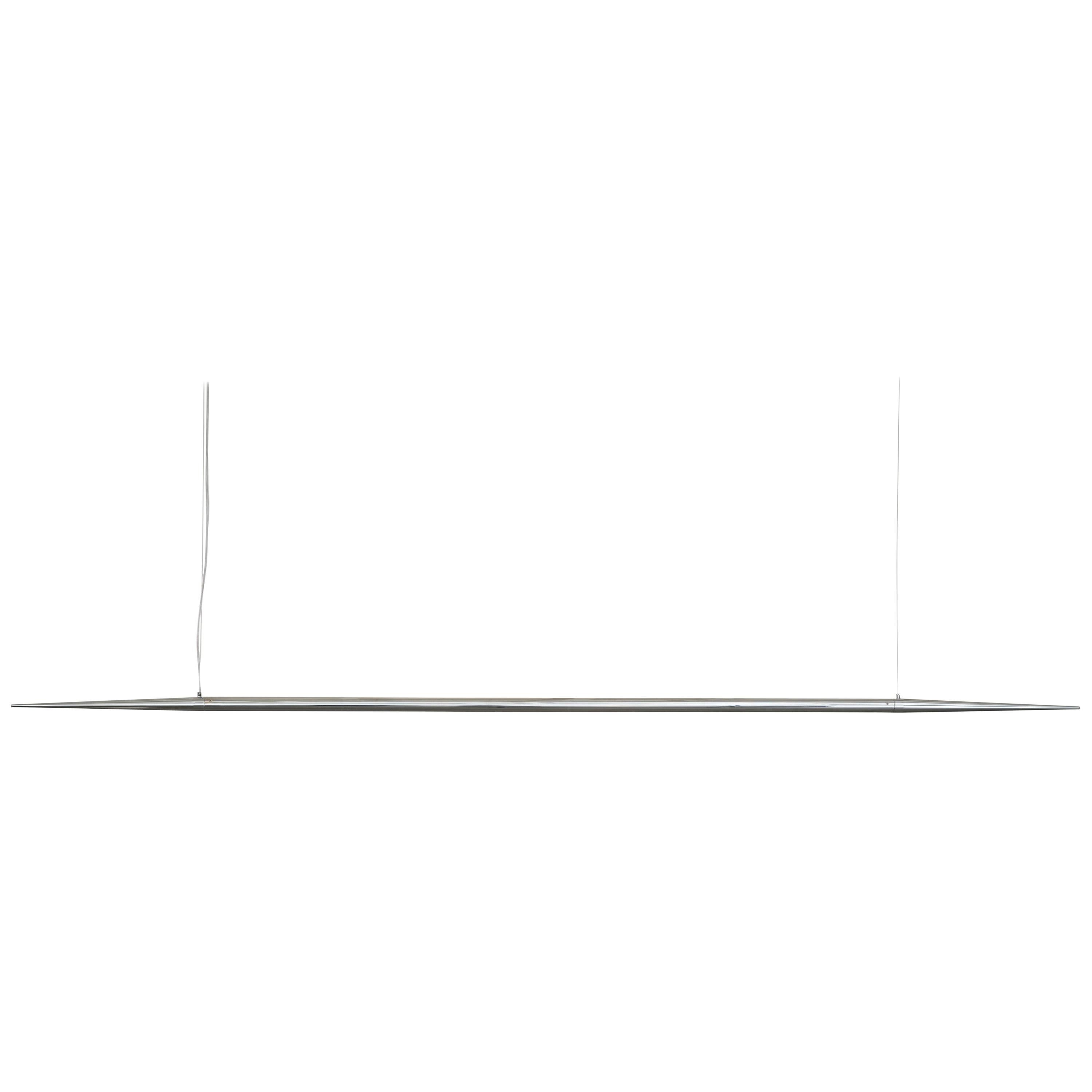 Lampada a sospensione Ferrão, 150 cm, di Rain, Lampada contemporanea, Alluminio, Cromo