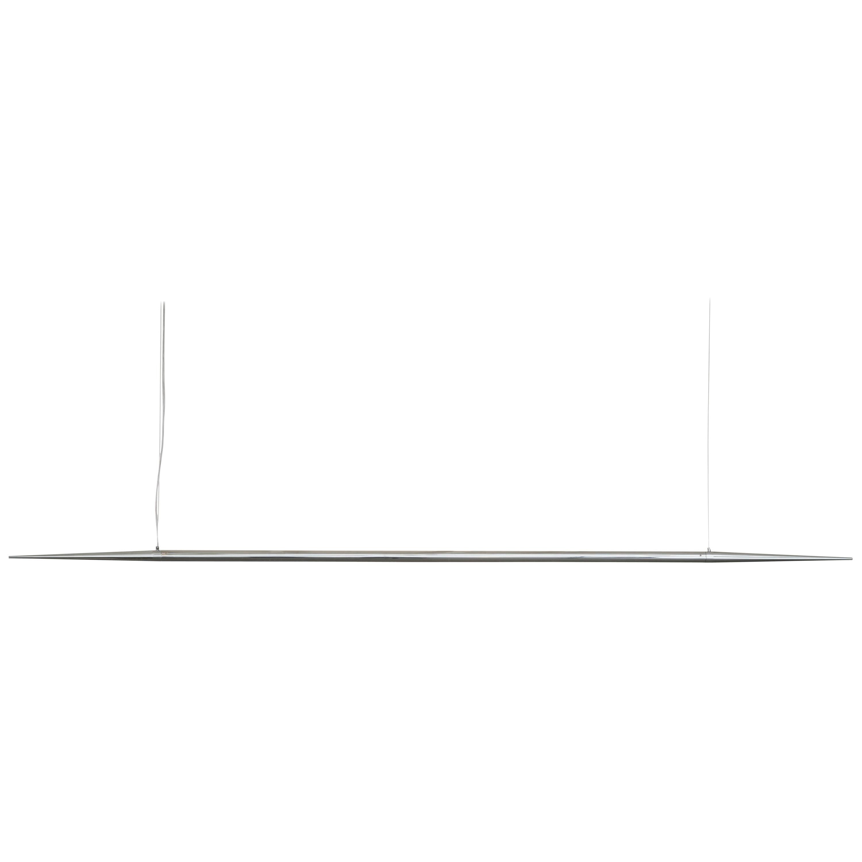 Lampe à suspension Ferro, 150 cm, par Rain, lampe contemporaine, aluminium, chrome en vente