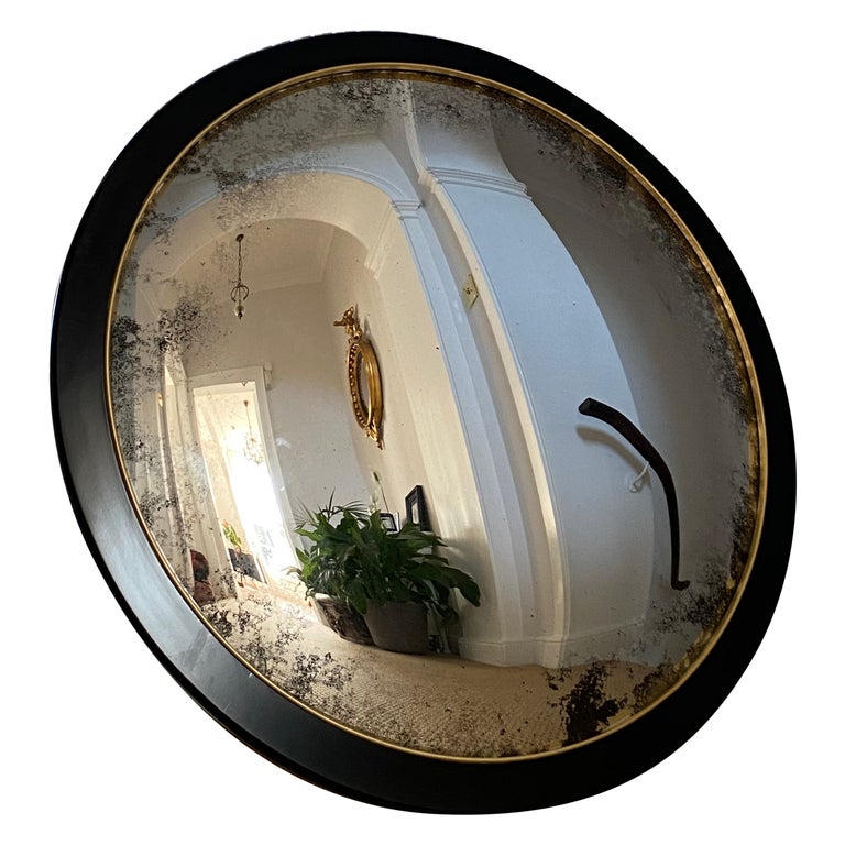 Ferrara Nero Convex Wall Mirror For Sale at 1stDibs