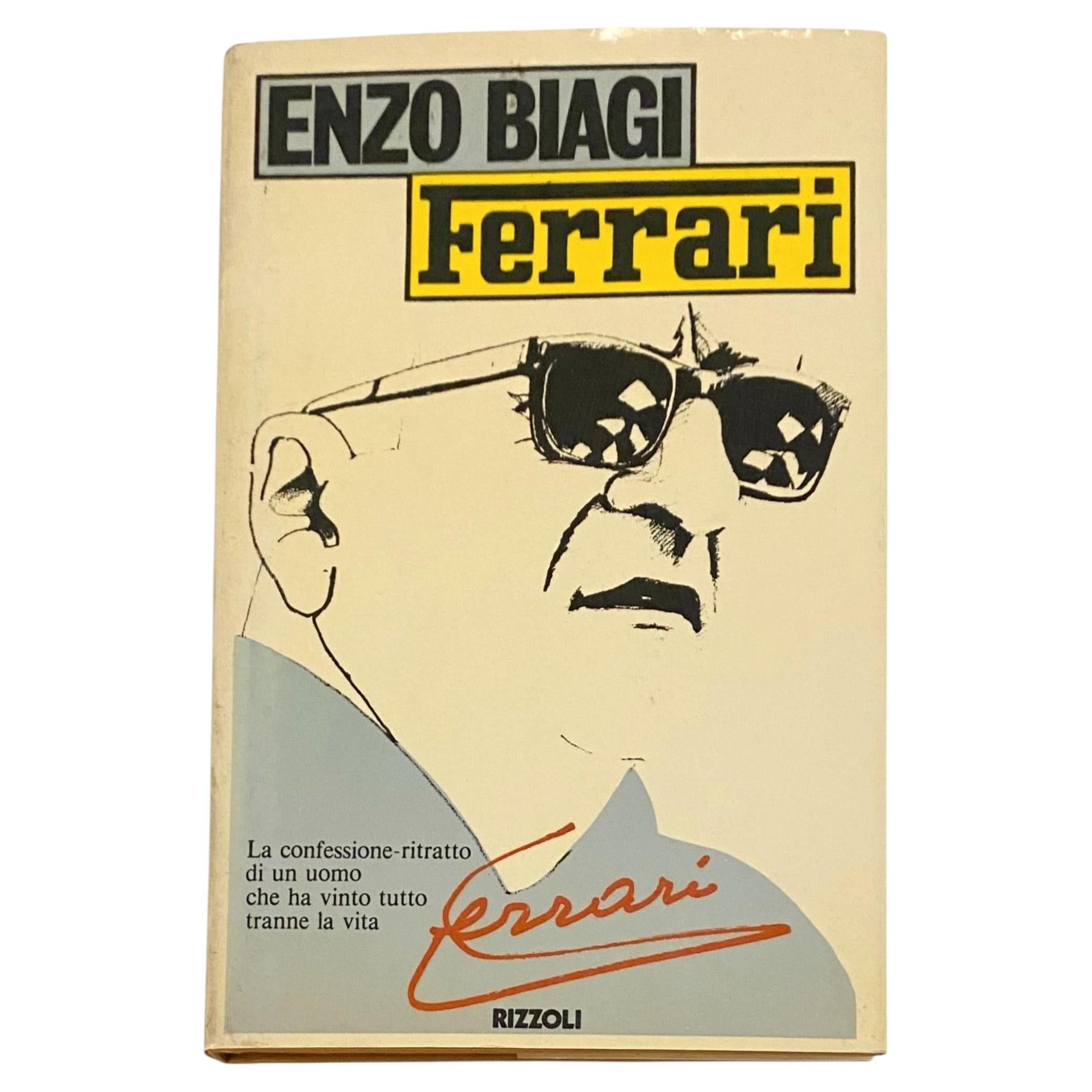 Ferrari 1980 Vintage Biography Book by Enzo Biagi, Rizzoli Edition For Sale