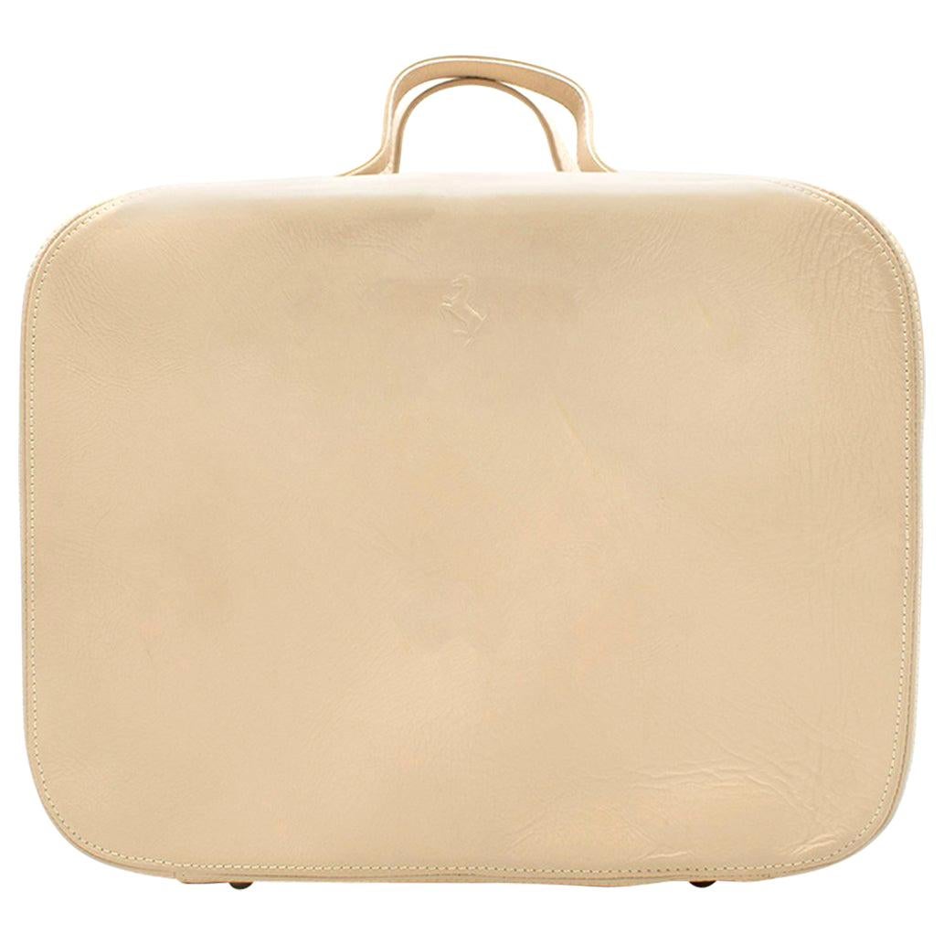 Ferrari Beige Leather Vanity case 34 X 26 cm