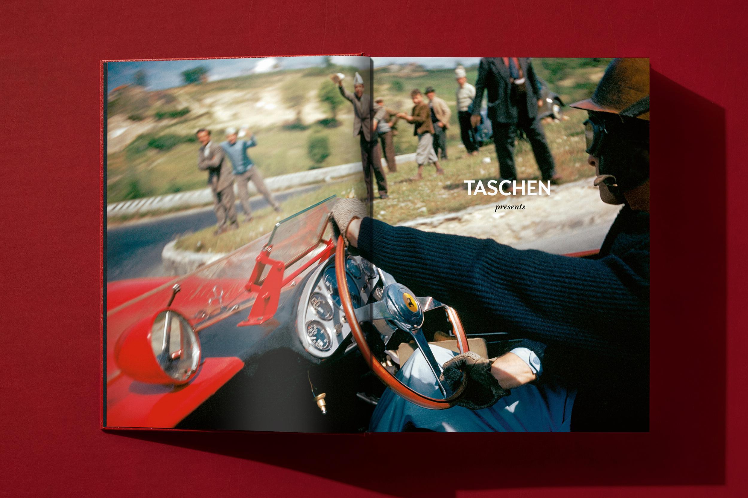 Ferrari by Pino Allievi. XL hardcover book with Leatherette binding. In New Condition For Sale In Los Angeles, CA