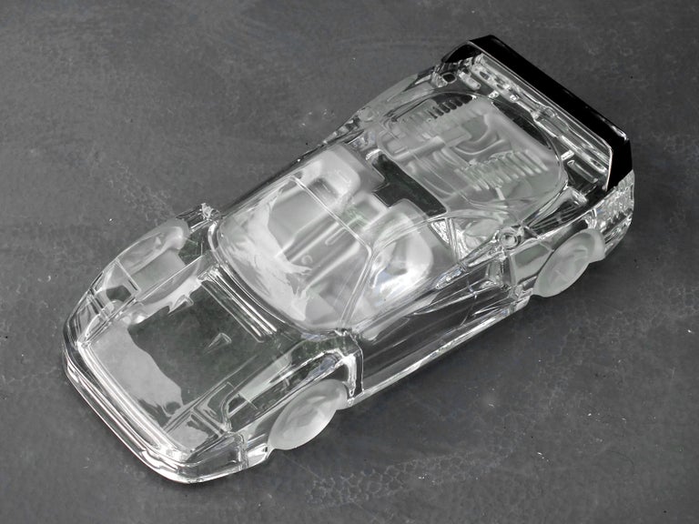 Ferrari F40 in crystal by Arnolfo di Cambio Italy design in years