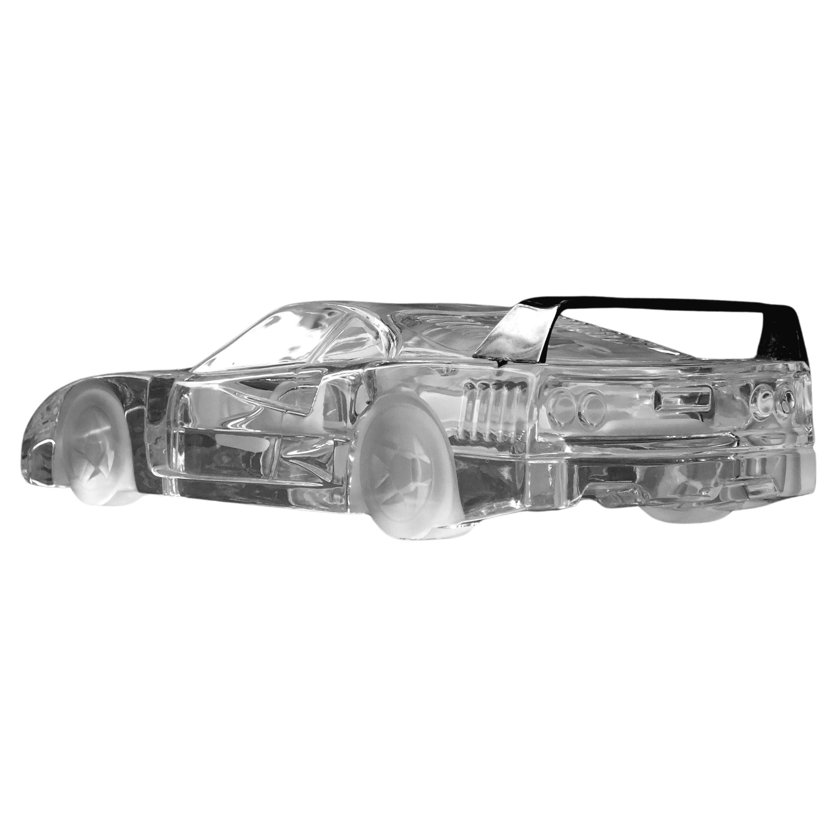 Ferrari F40 en cristal por Arnolfo di Cambio Italia diseño en años '80