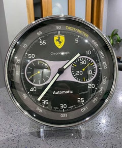 Ferrari Officially Certified Chronograph Chrome Wall Clock