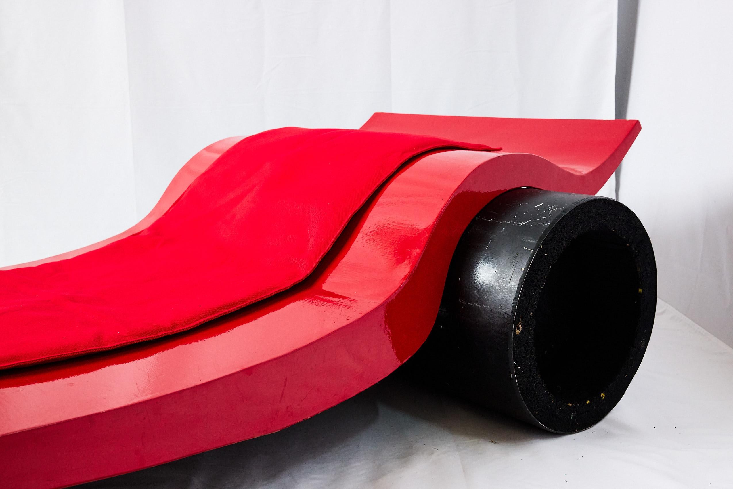 Lettino laccato rosso Ferrari, personalizzato, Italia in vendita 2