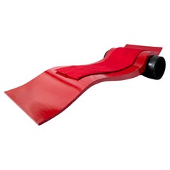 Ferrari Red Lacquer Lounger, Custom, Italy