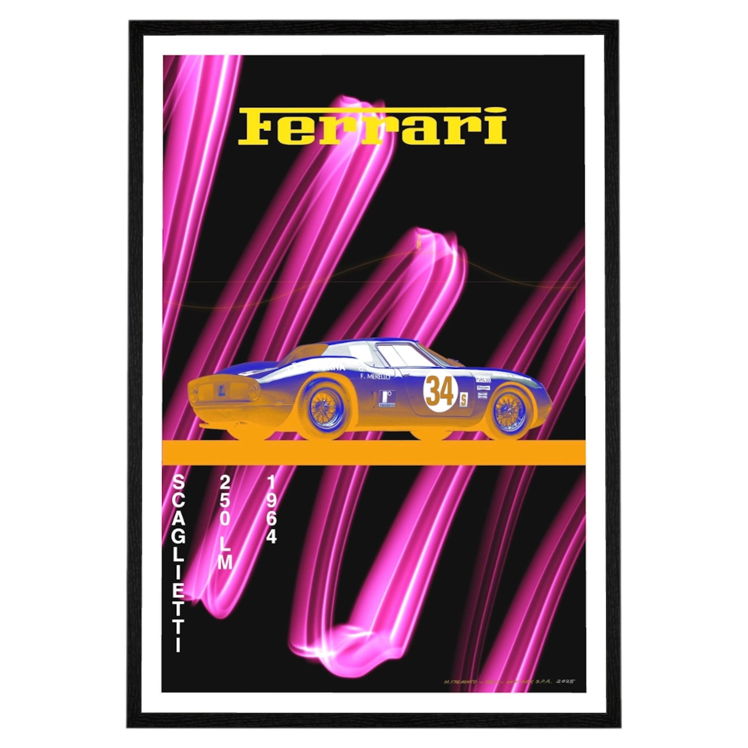 Ferrari Scaglietti 250 LM 1964 von LES AUTO GRAPHIQUE: Poster in limitierter Auflage