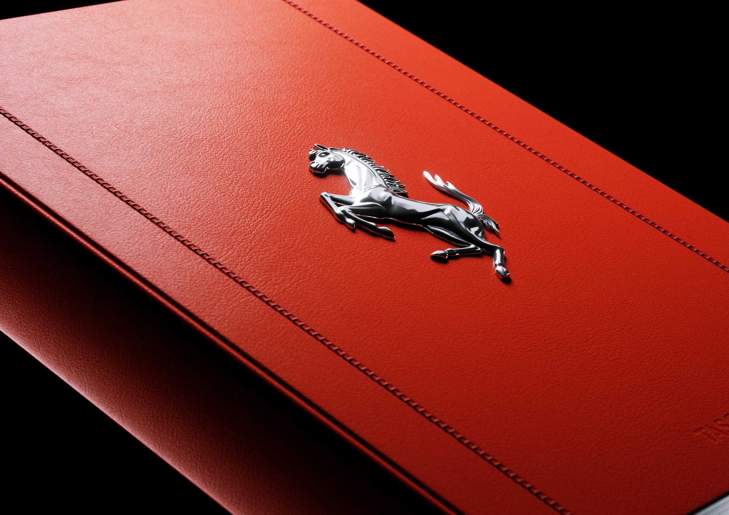 Hand-Crafted Ferrari. Signed, Collector's Edition Book & Marc Newson V12 Engine Casing For Sale