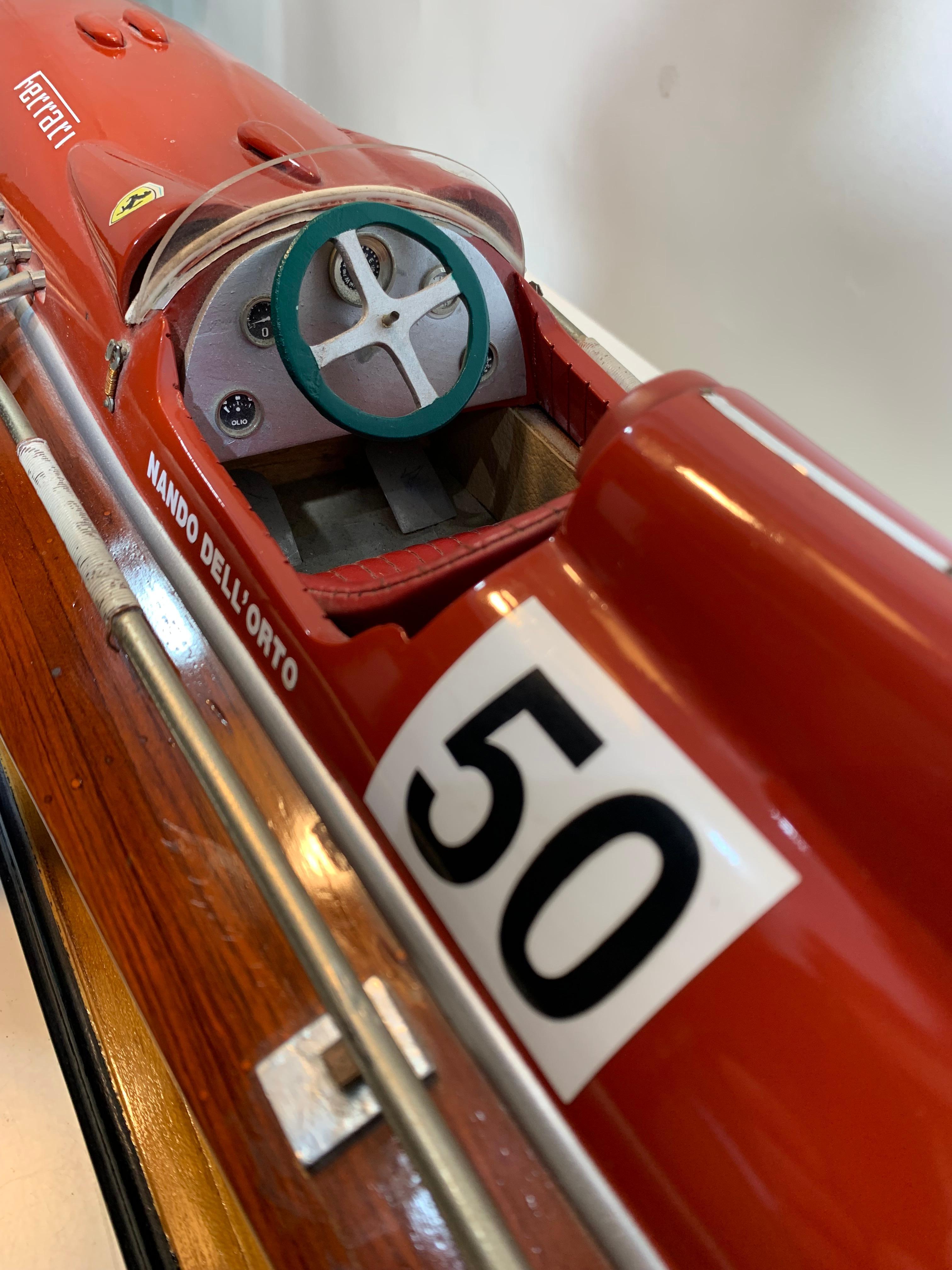 German Ferrari Vintage Arno XI Wooden Speedboat  For Sale