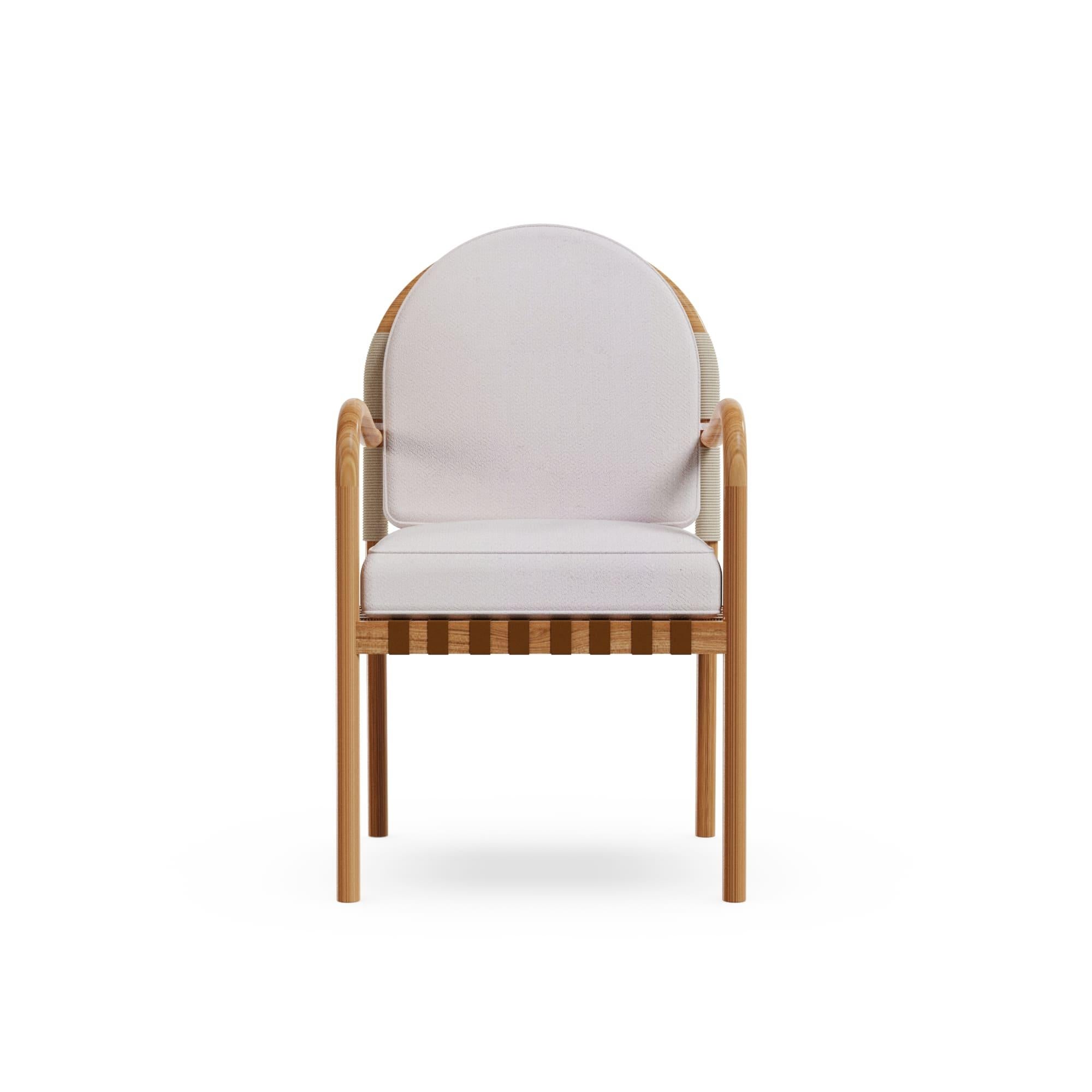 Ferrat Outdoor-Esszimmerstuhl aus Iroko-Holz im Angebot 1