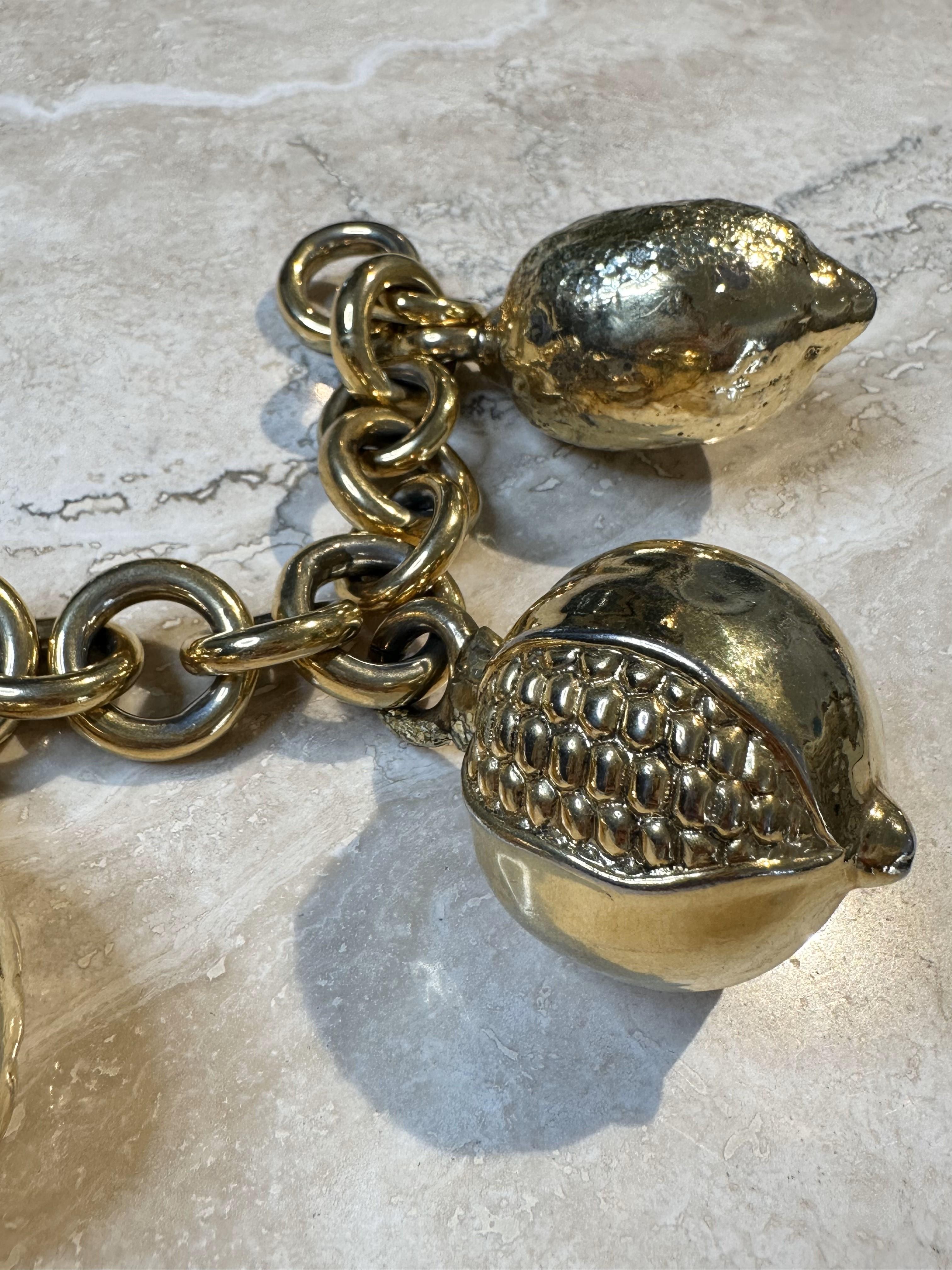 Regency Ferre Gold Fruit Bracelet For Sale