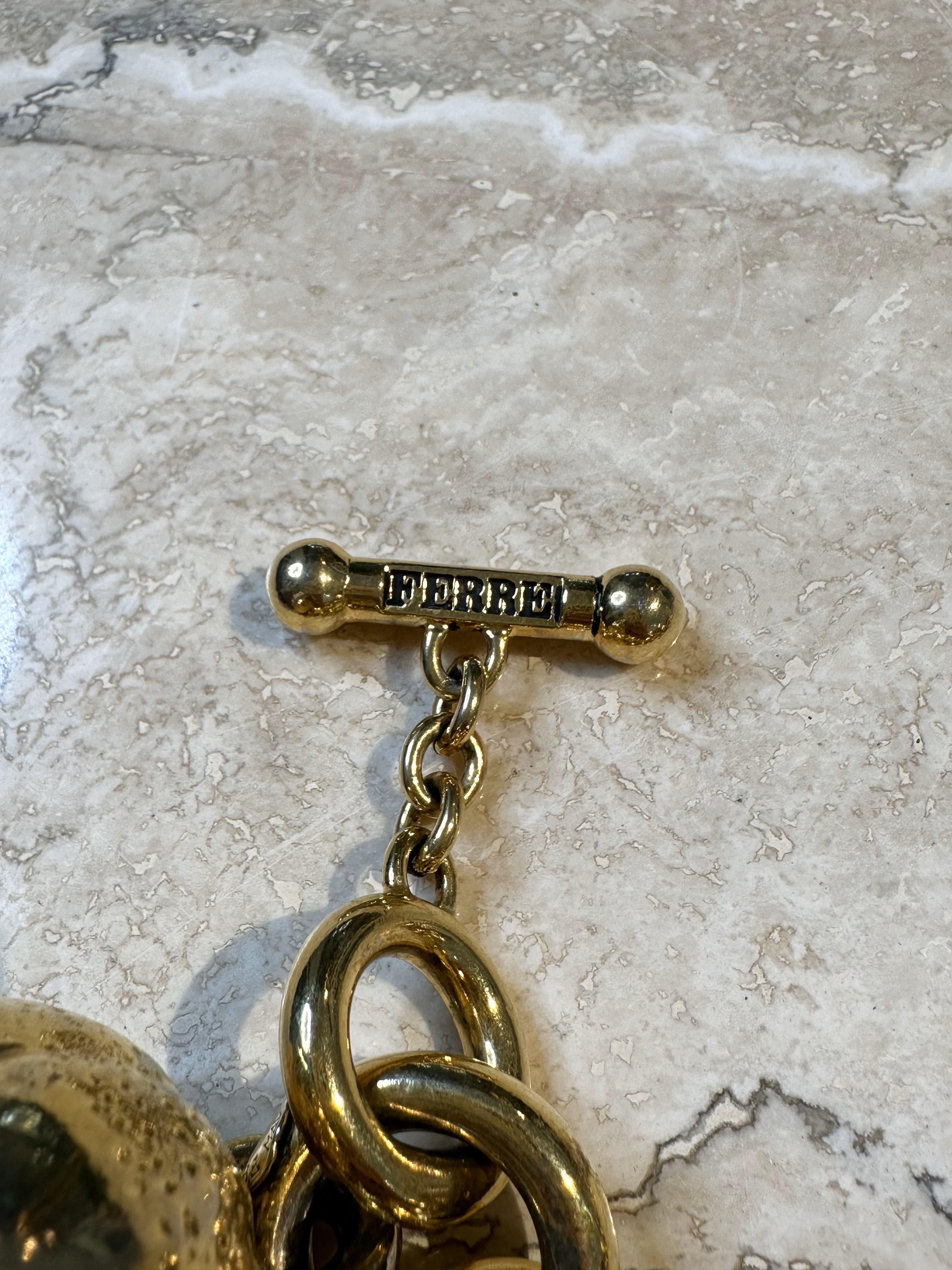 Women's or Men's Ferre Gold Fruit Bracelet For Sale