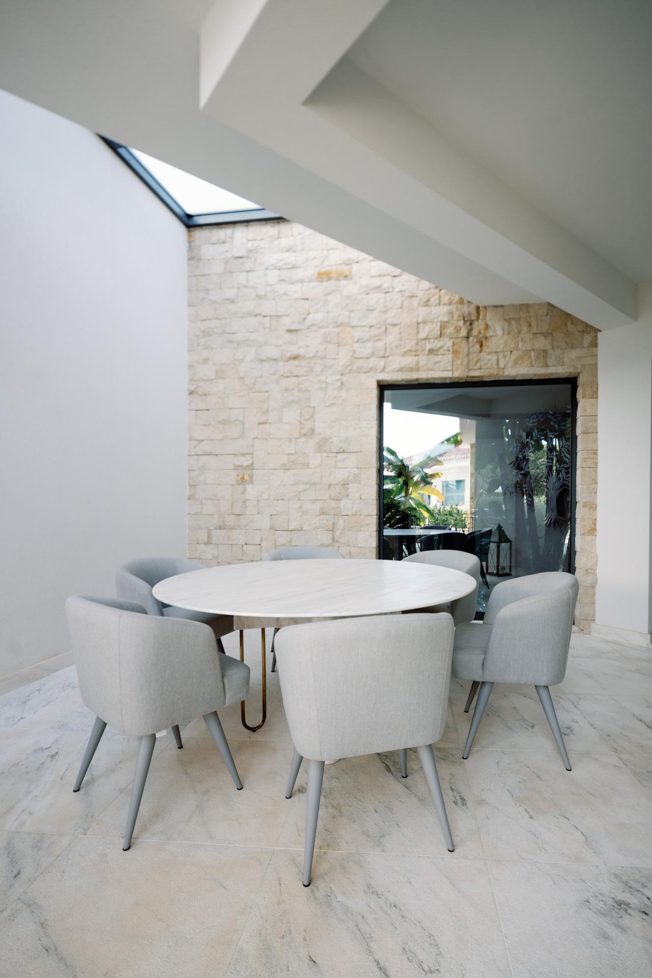Contemporary Modern Ferreirinha Marble Dining Table, Handmade in Portugal by Greenapple For Sale