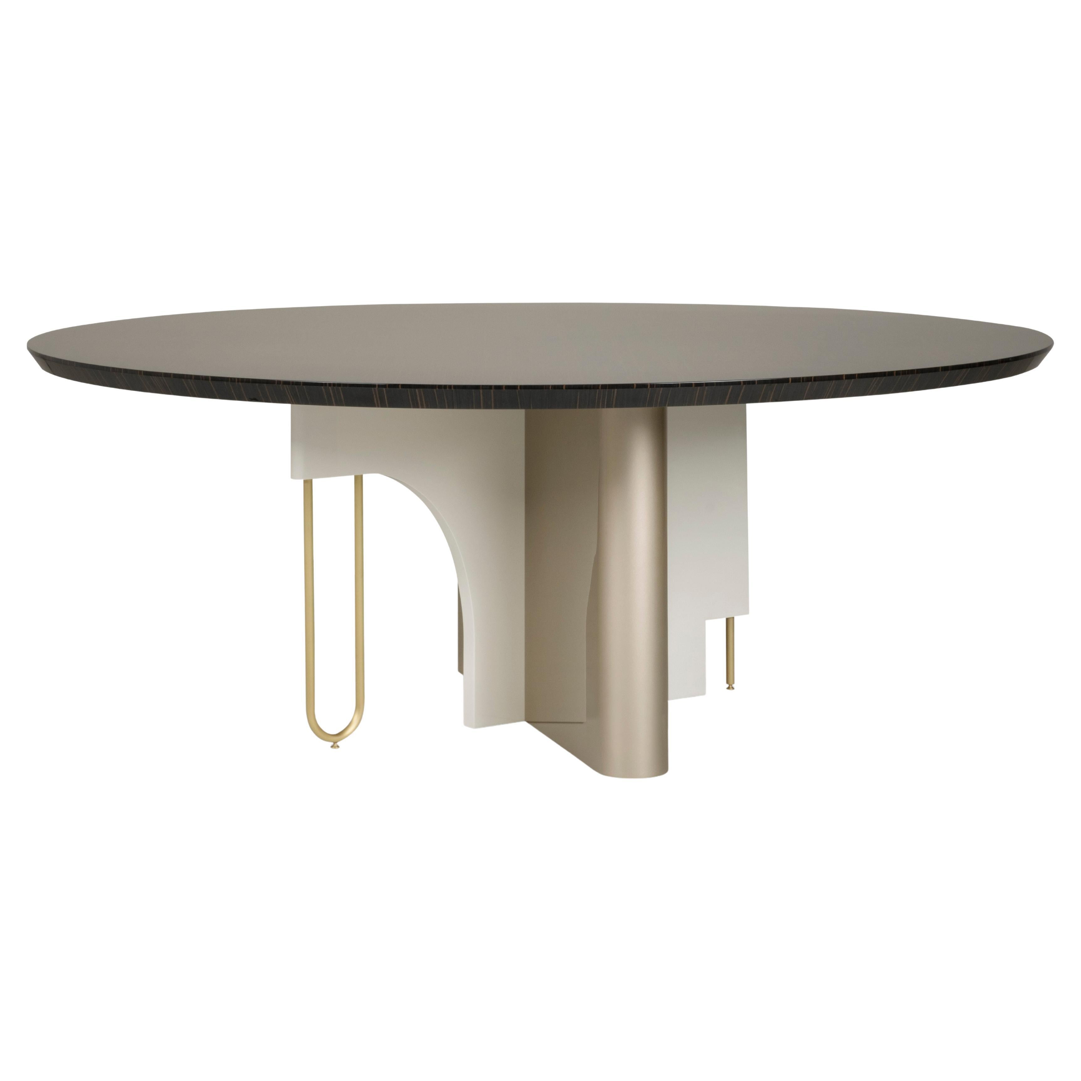 Modern Ferreirinha Round Dining Table, Handmade in Portugal by Greenapple