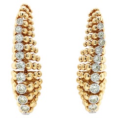 Ferri Firenze, 18K Gold Diamond Earrings