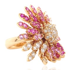 FerriFirenze, 18K Gold Multi-color Sapphire Diamond Ring