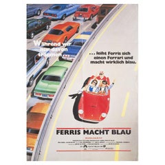 Vintage Ferris Bueller's Day Off 1986 German A1 Film Poster