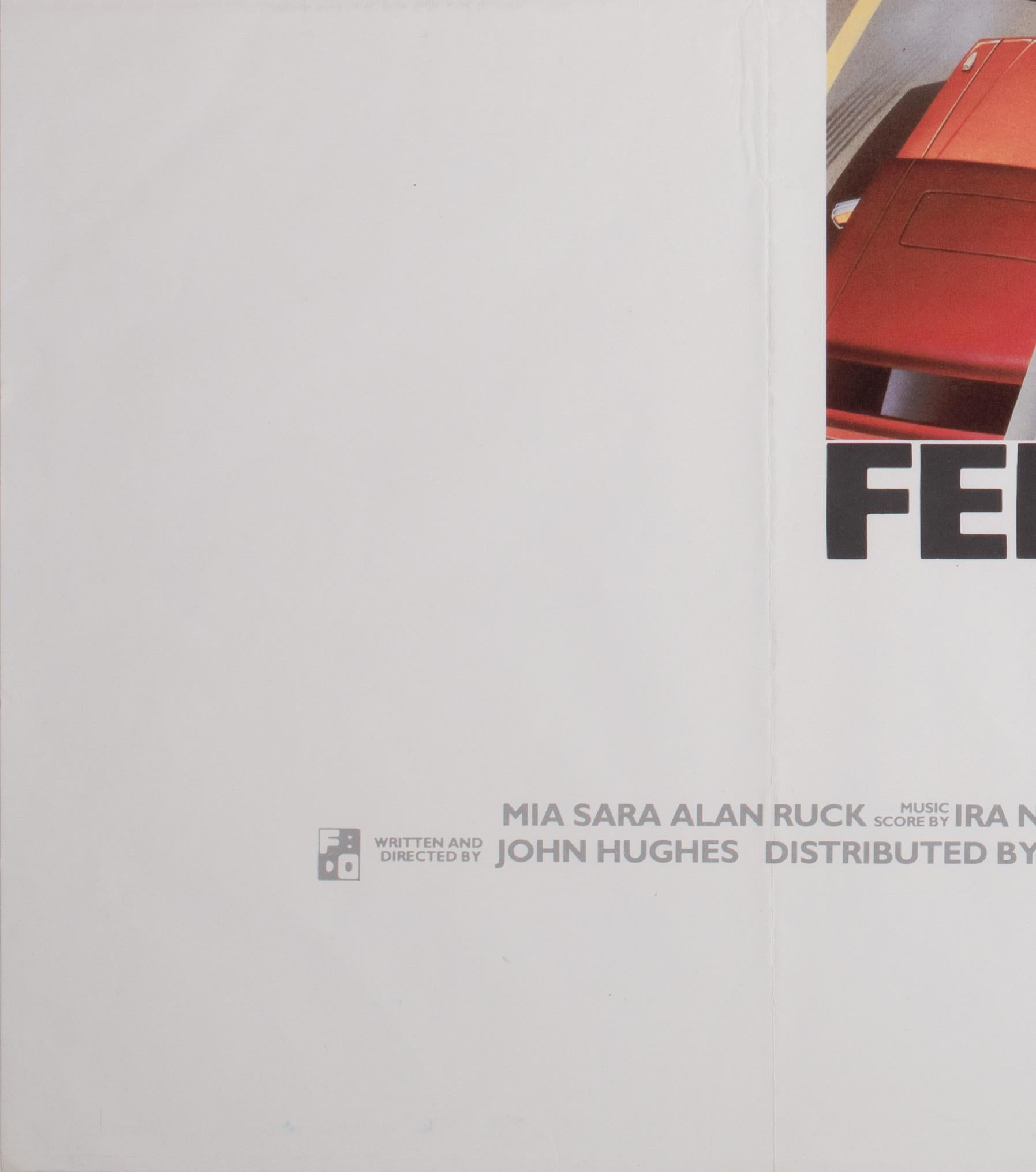Linen Ferris Bueller's Day Off 1986 UK Quad Film Movie Poster For Sale