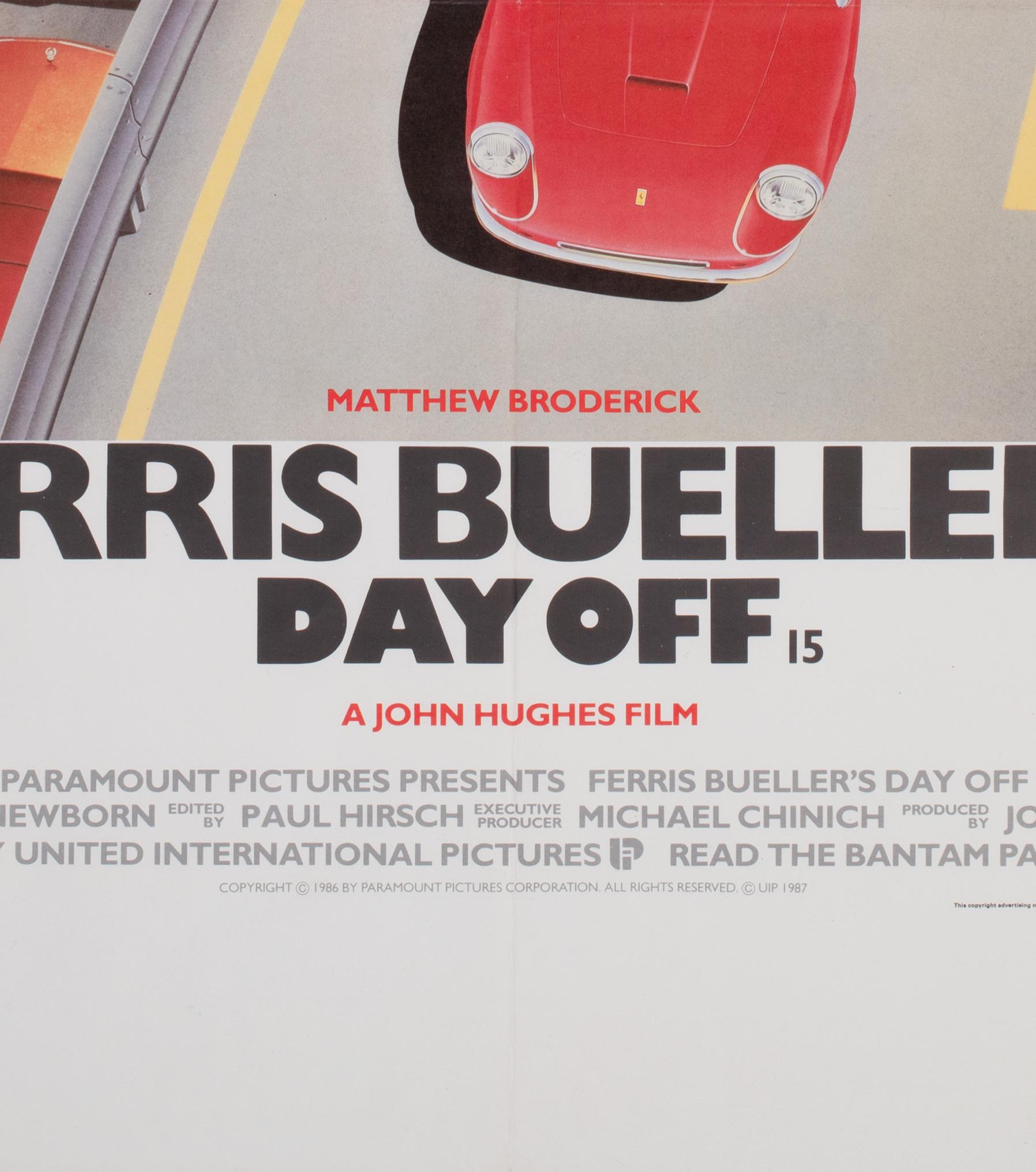 Ferris Bueller's Day Off 1986 UK Quad Film Movie Poster For Sale 1