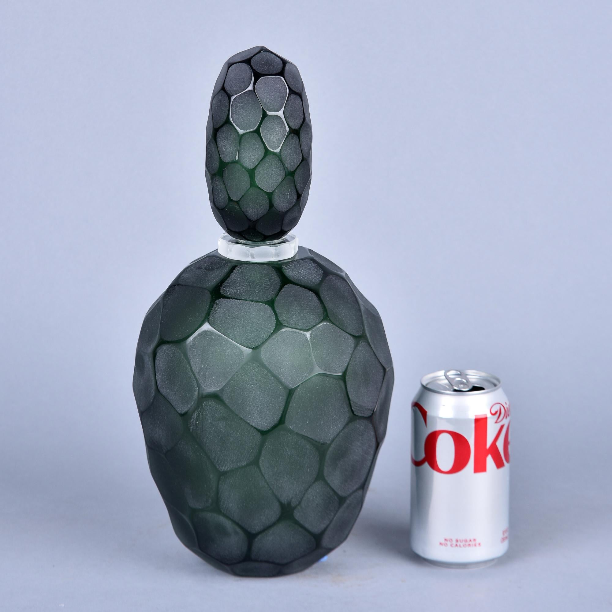 Frasco de perfume decorativo Ferro Battolo Verde Oscuro - Mediano Cristal de Murano en venta