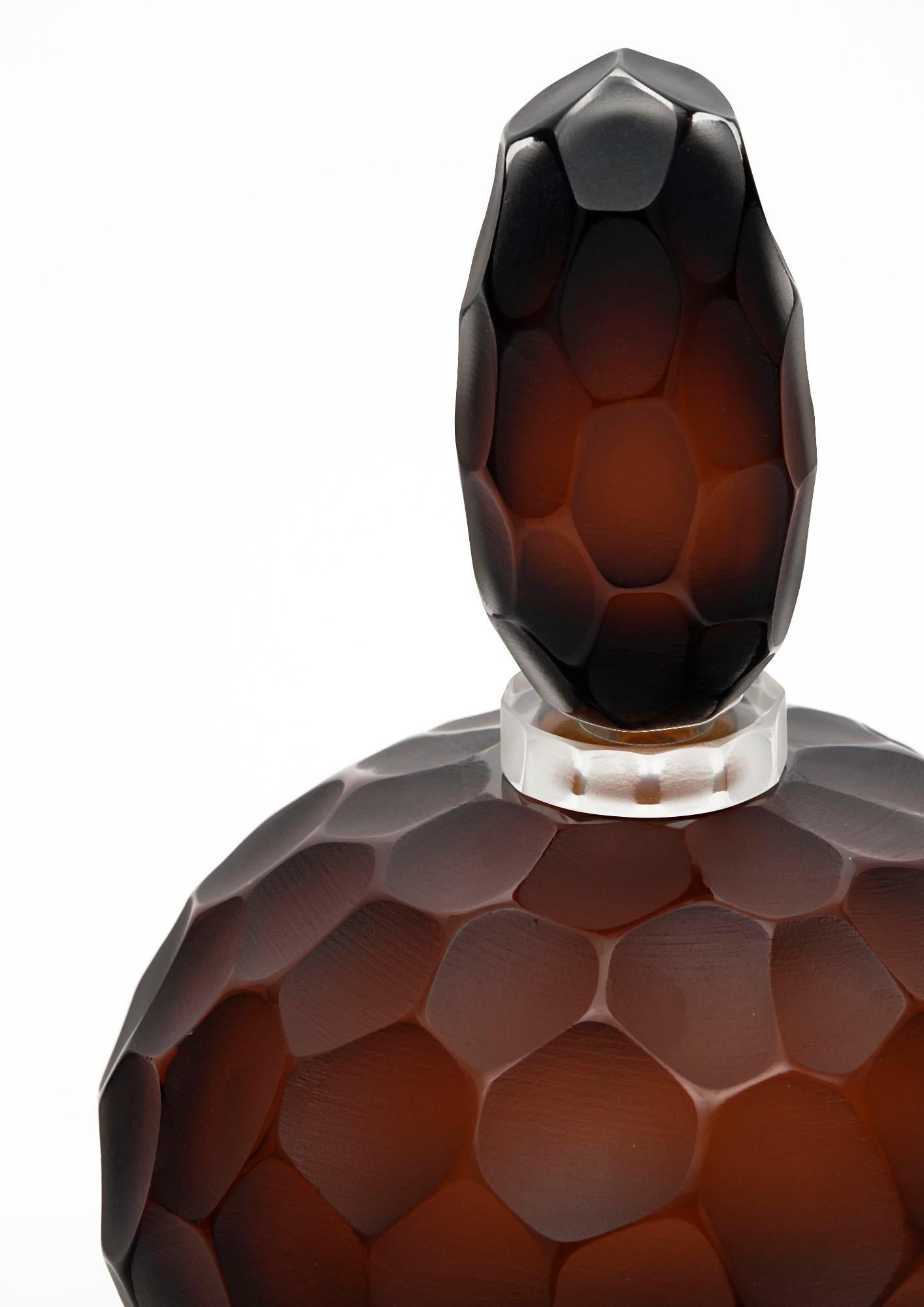 “Ferro Battuto” Murano Glass Bottles In Good Condition For Sale In Austin, TX