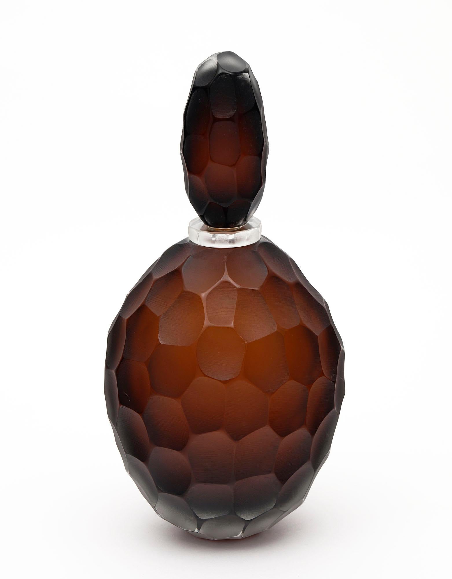 Contemporary “Ferro Battuto” Murano Glass Bottles For Sale