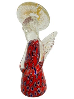 Figurine ange en verre de Murano & Lazzarini, Vintage Italie Venise années 1950