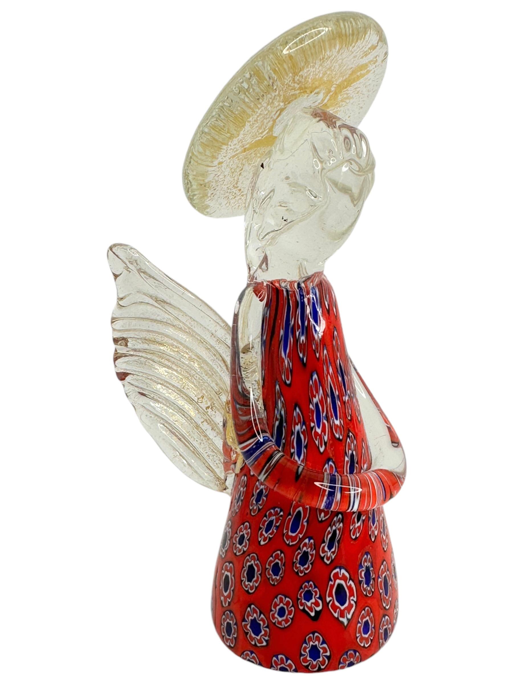 Mid-Century Modern Figurine ange en verre de Murano & Lazzarini, Vintage Italie Venise années 1950 en vente