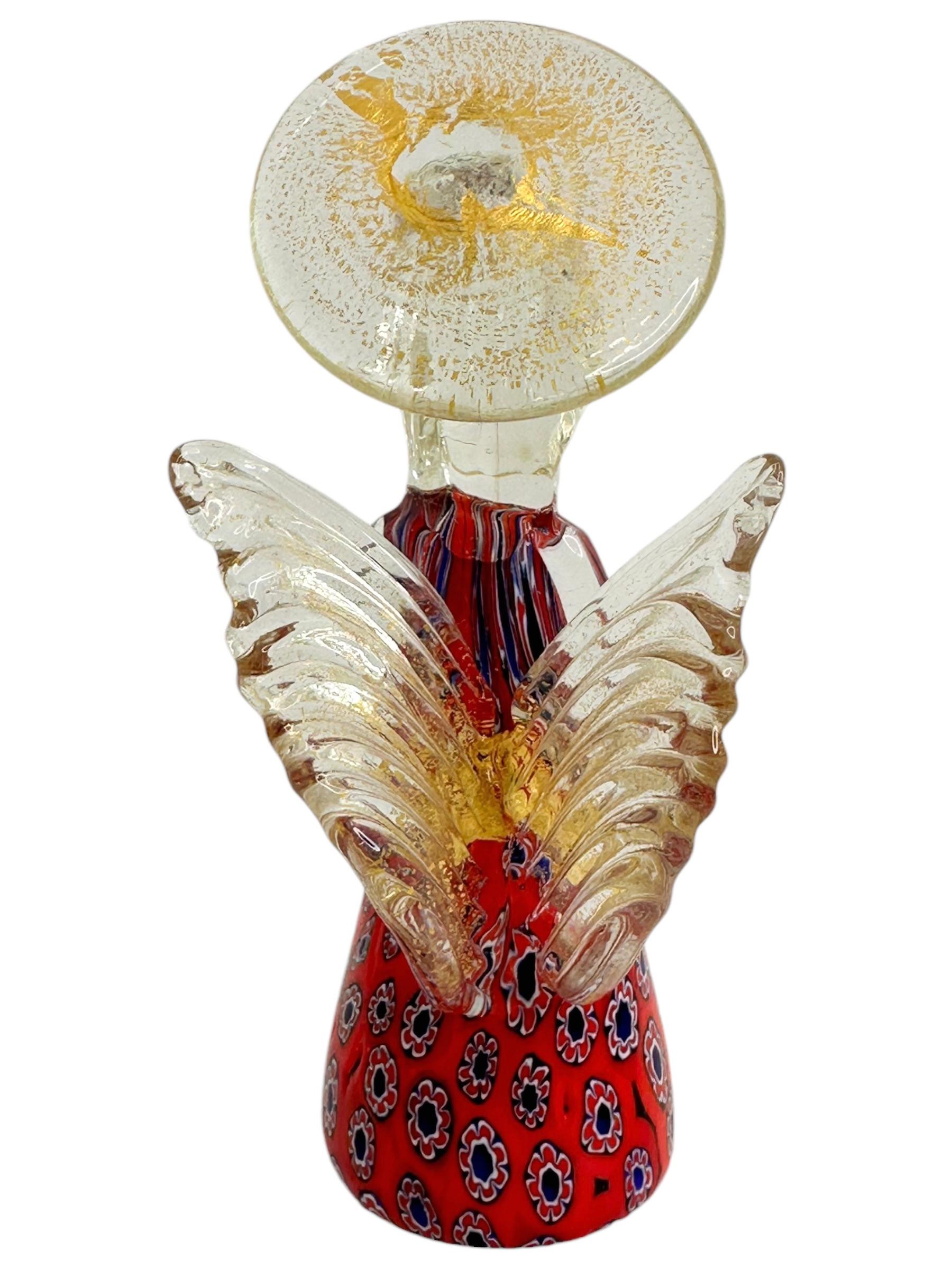 italien Figurine ange en verre de Murano & Lazzarini, Vintage Italie Venise années 1950 en vente