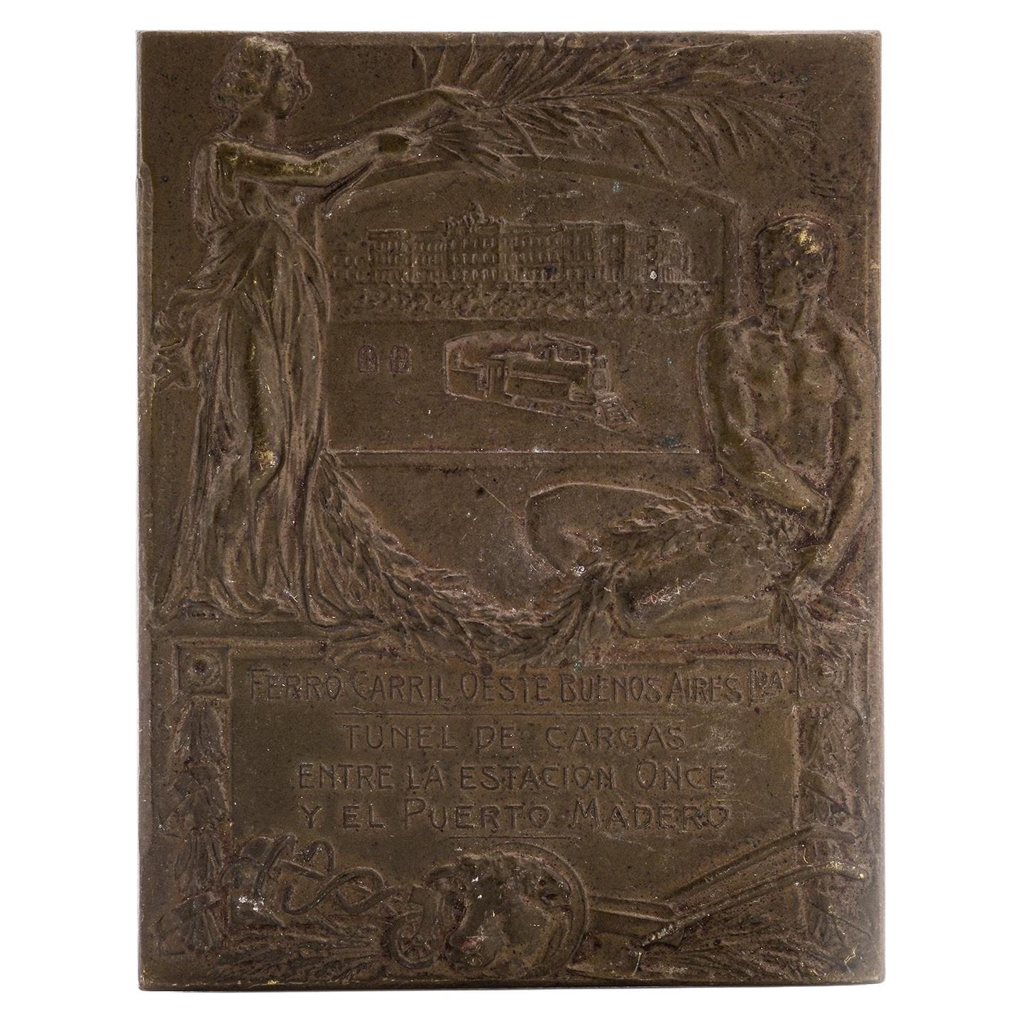 Ferrocarril Oeste - Once to Puerto Madero Freight Tunnel Commemorative Plaque