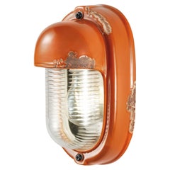 Ferroluce Vintage Bulkhead, applique verticale, Arancio Vintage, Italia