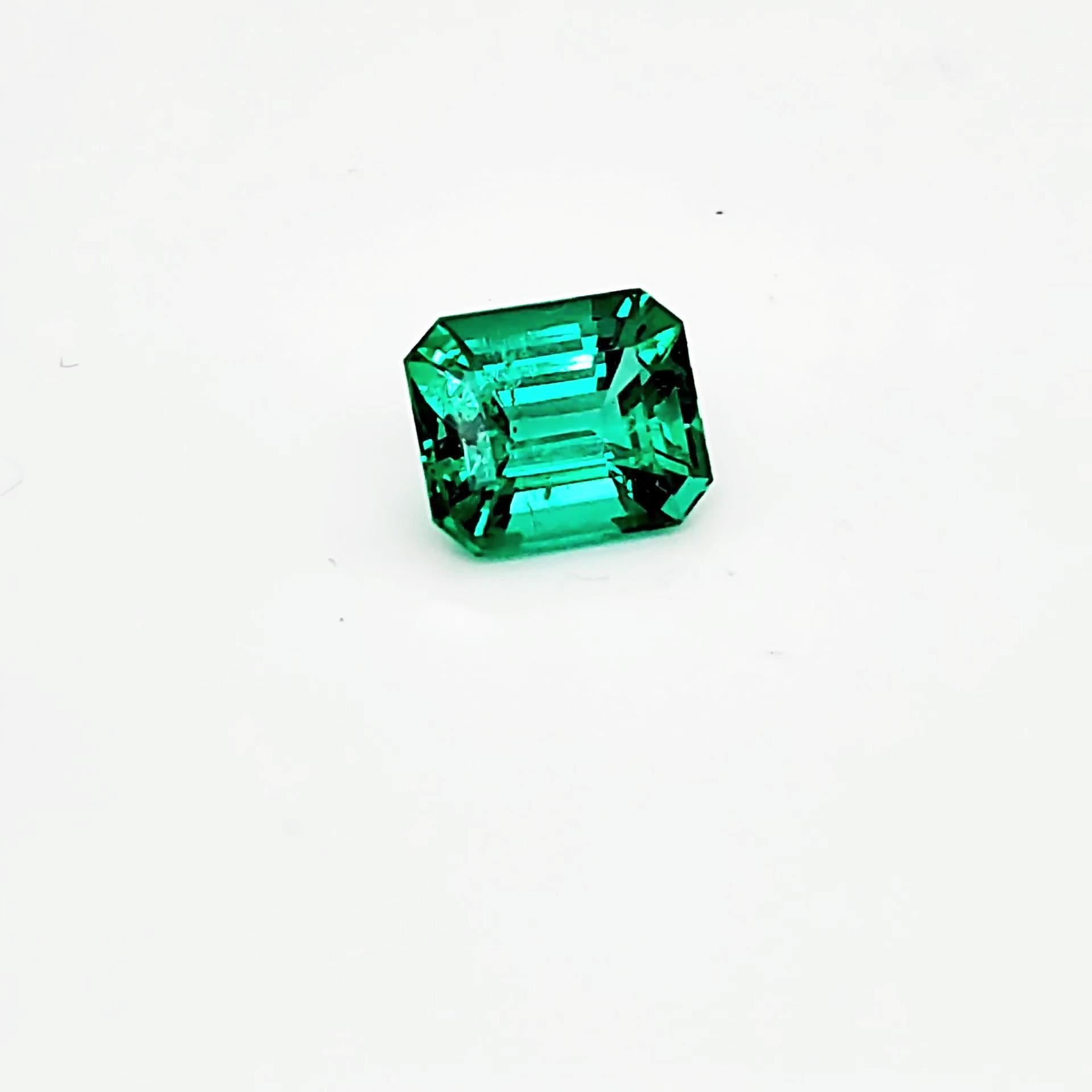 FERRUCCI GIA Certified 4.53 Carat Emerald Cut Emerald Diamond Platinum Ring 5