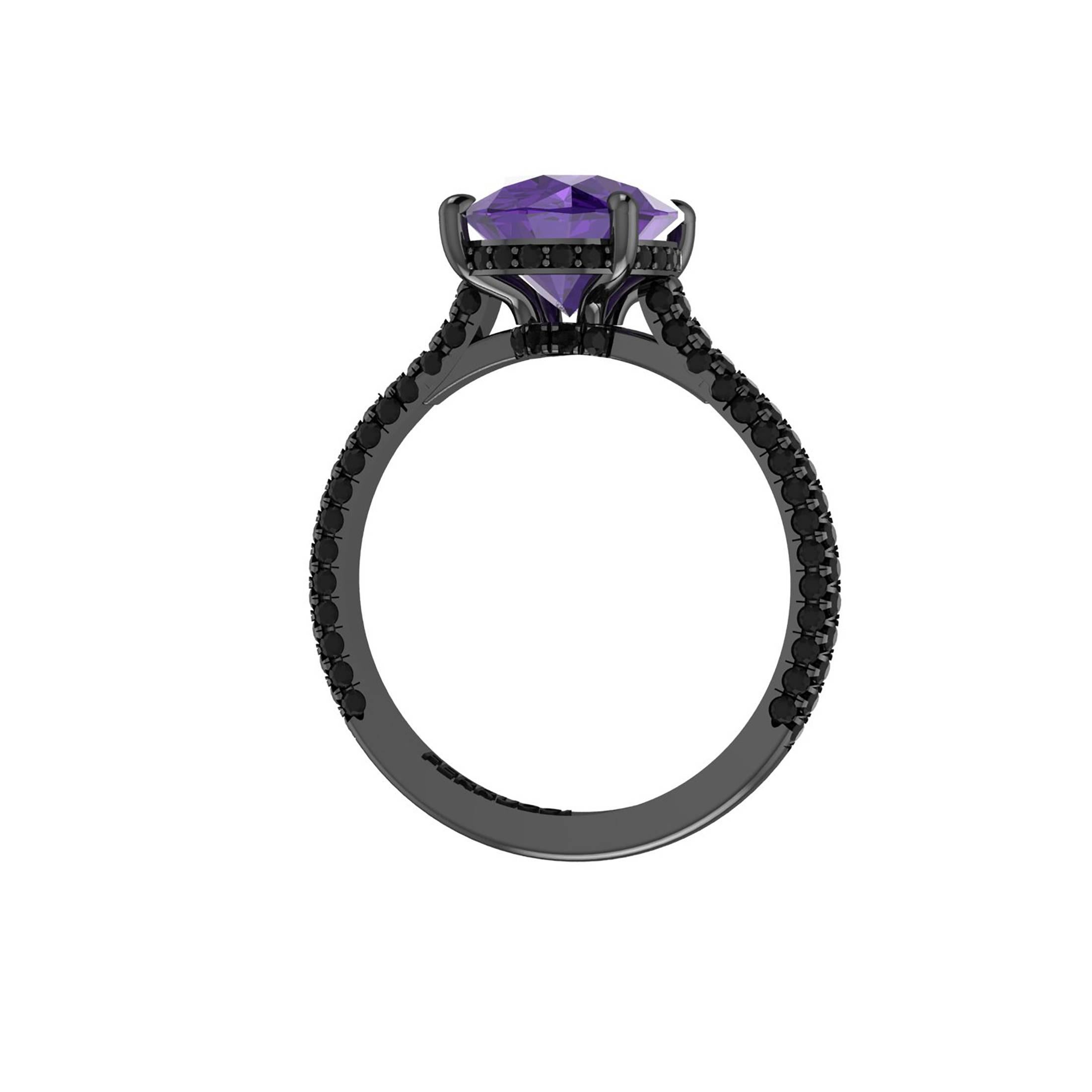 black and purple ring