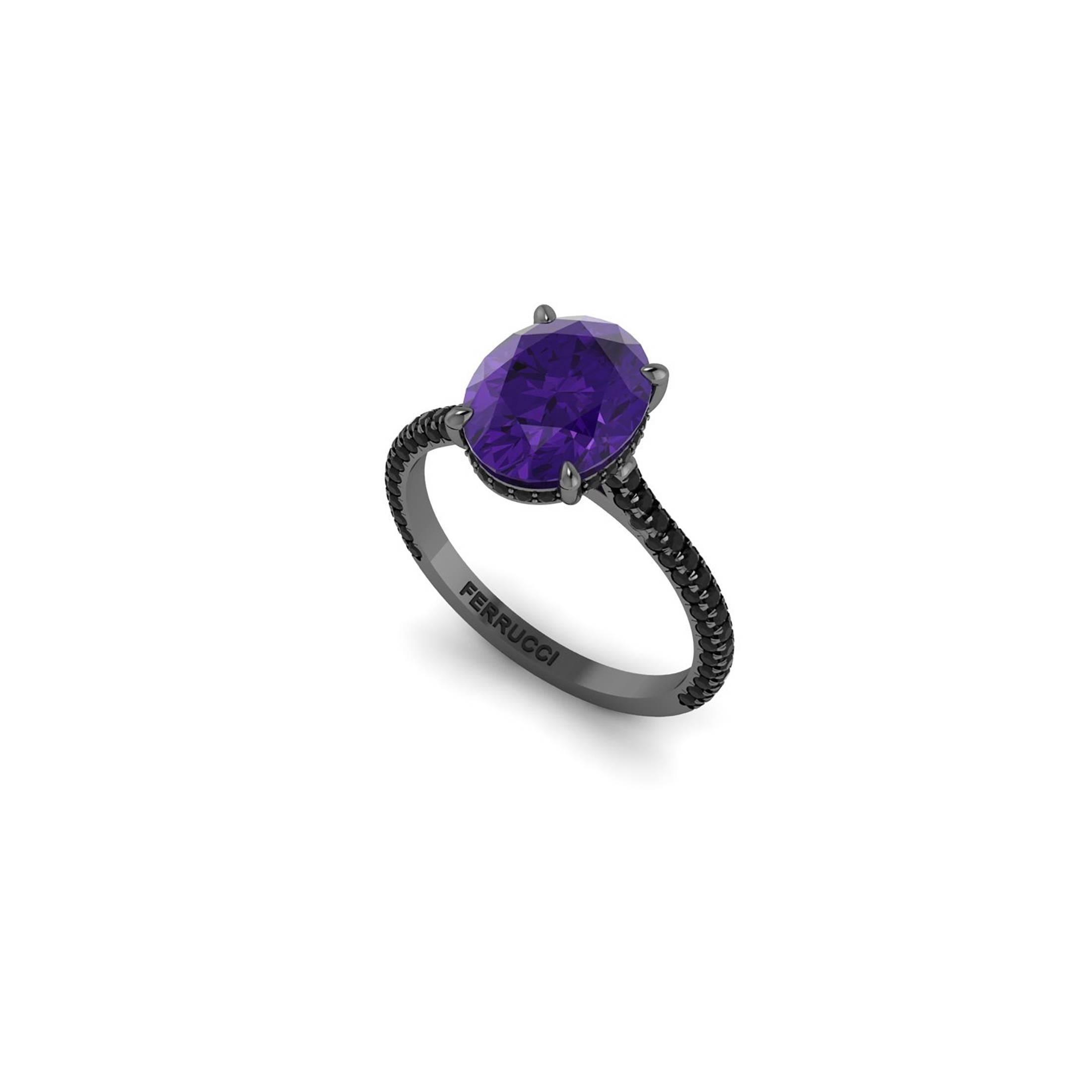 purple gold ring