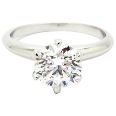 Used FERRUCCI Platinum Solitaire Engagement Ring, 1.50ct GIA Diamond, NYC