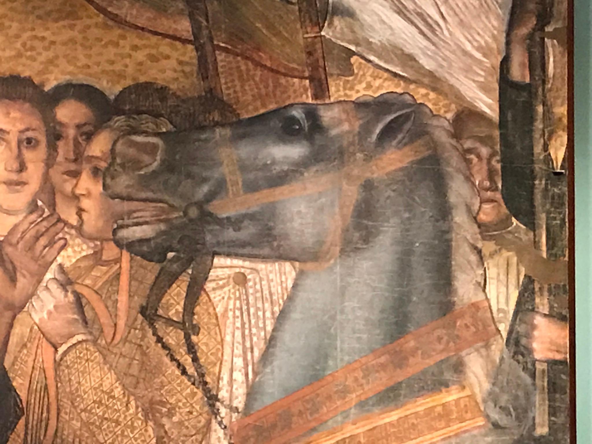 Cavallo, by Ferruccio Ferrazzi, Religious, Painting,Horse, Vatican, Brown,Tan

“Cavallo” by Ferruccio Ferrazzi is a work lost during World War II and restored by the Mosaic School of Art at Vacan City. Circa 1940s.
Ferruccio Ferrazzi (15 March 1891