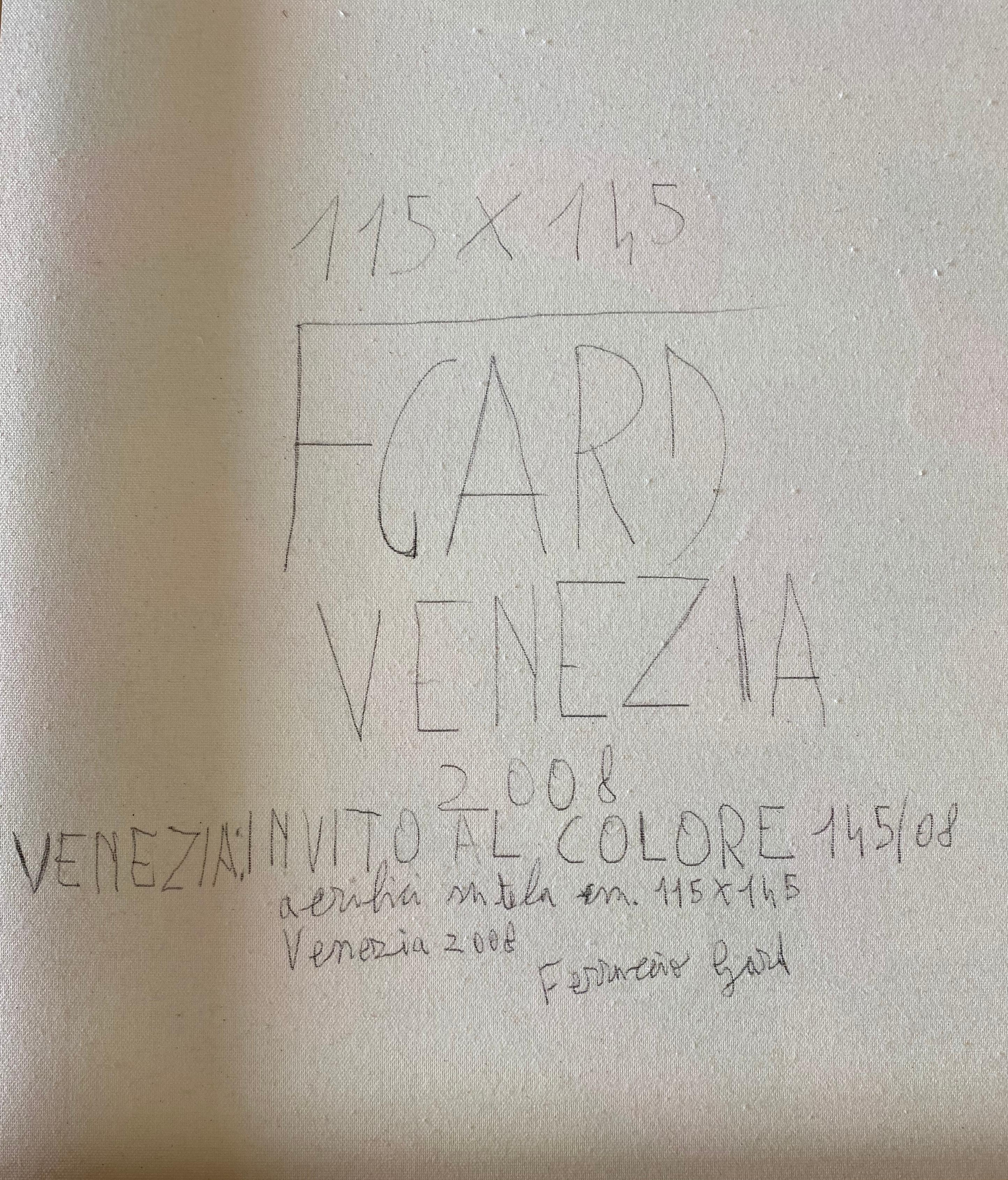 Invitation to color - Op Art Painting by Ferruccio Gard
