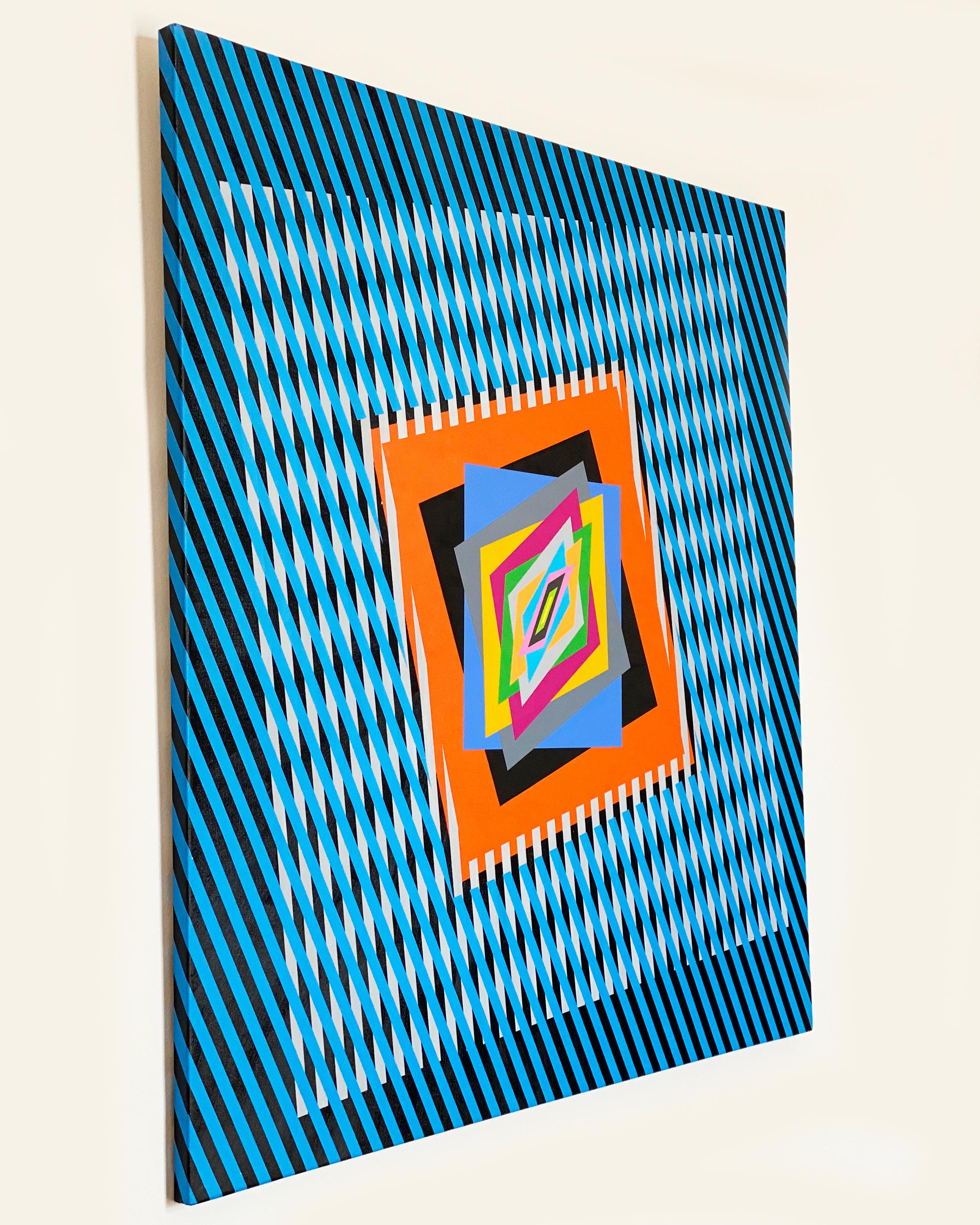 Ferruccio Gard (Italia, 1940) es uno de los pioneros y principales artistas representantes del arte neoconstructivista, el Arte Programado y el Arte Óptico, que practica desde 1969. Considerado un maestro del color, en su pintura Gard crea