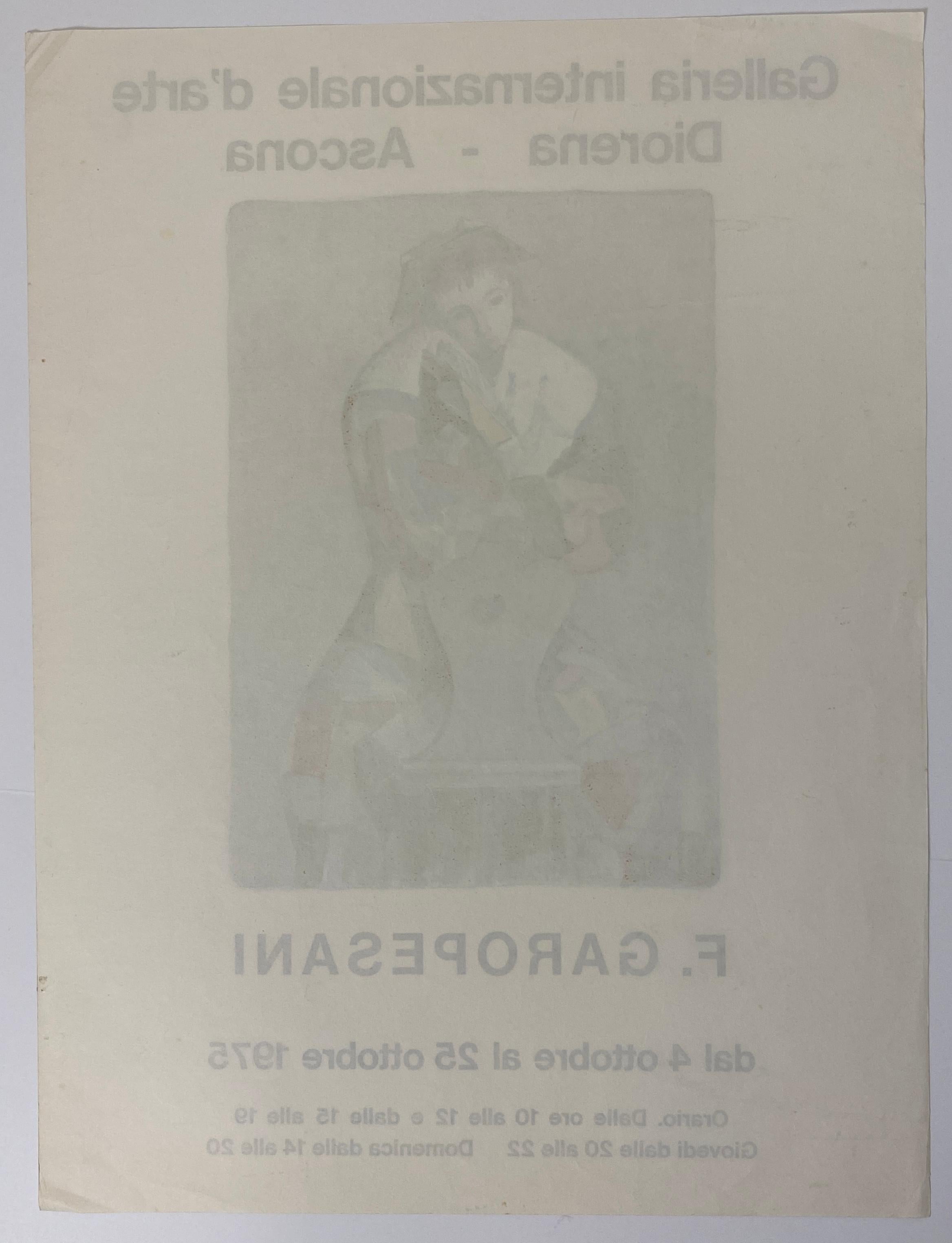 Ferruccio Garopesani Cartel original de exposición de arte Italiano en venta