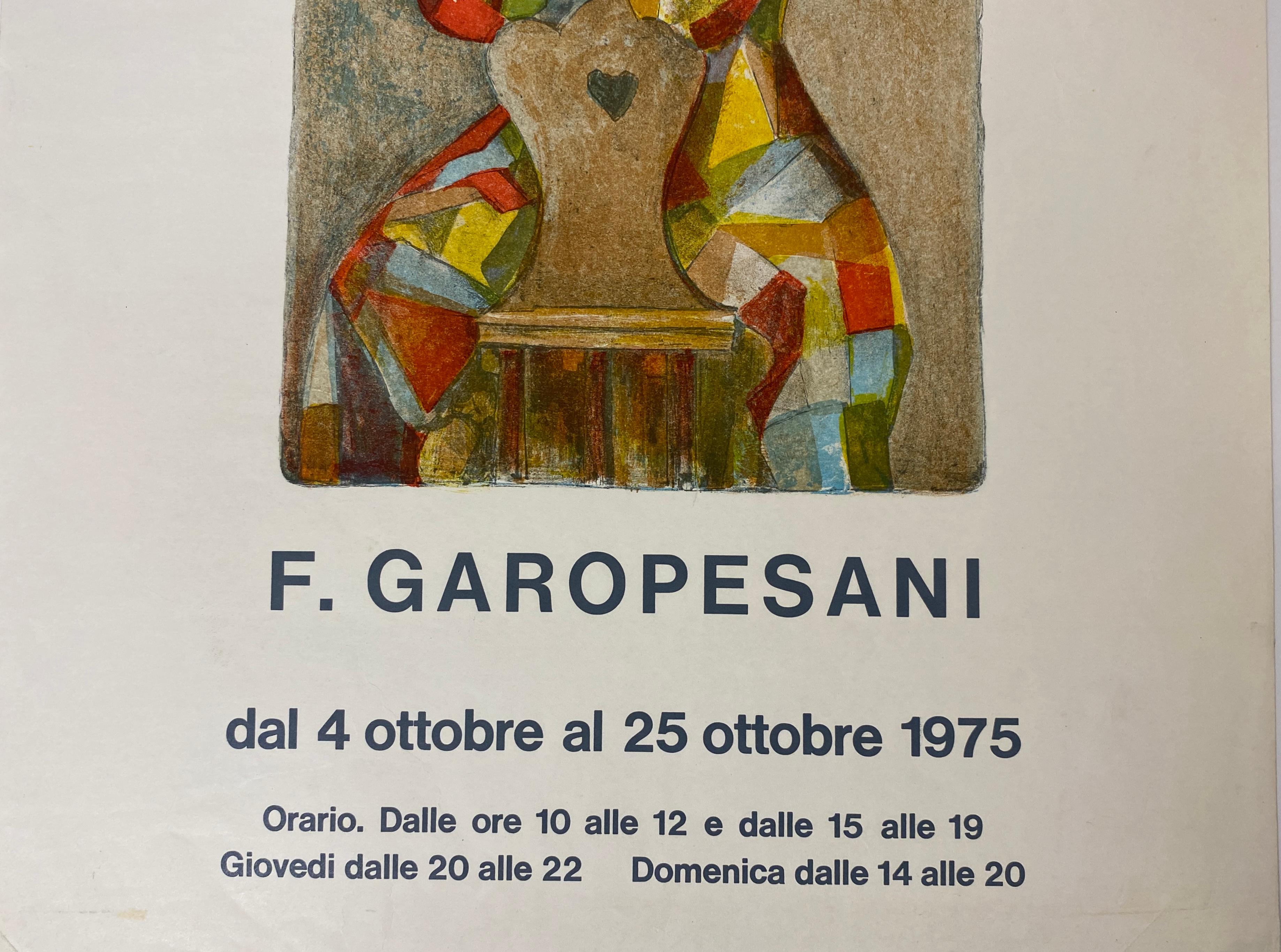 Ferruccio Garopesani Cartel original de exposición de arte siglo XX en venta